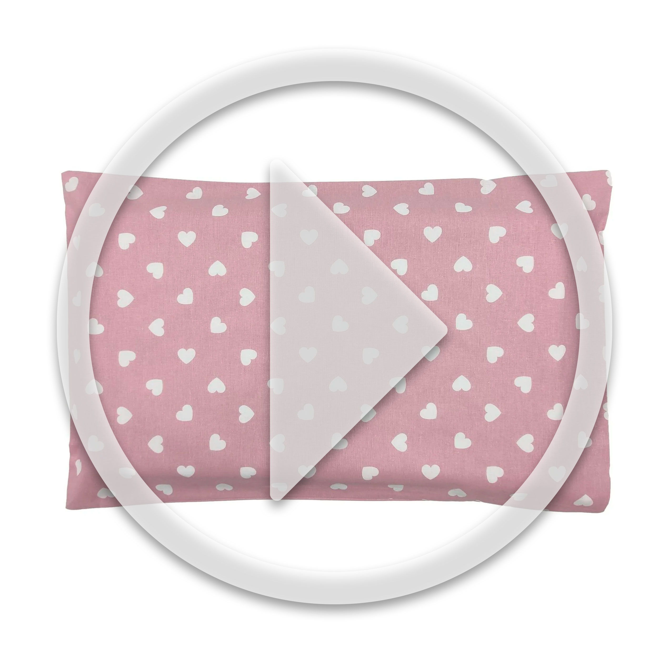 Federa Cuori Bianchi con Sfondo Rosa Antico Image