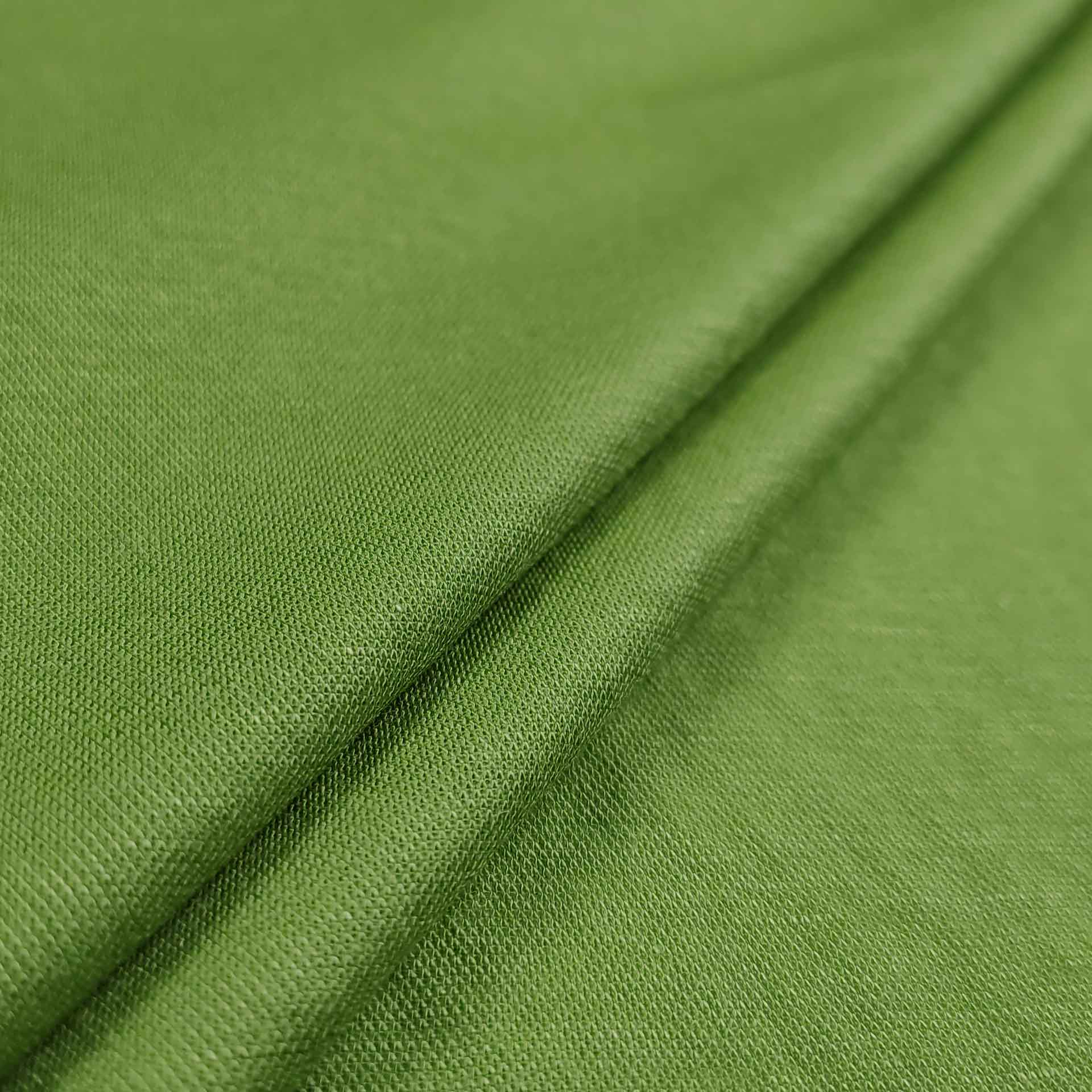 Jersey tessuto linen verde oliva