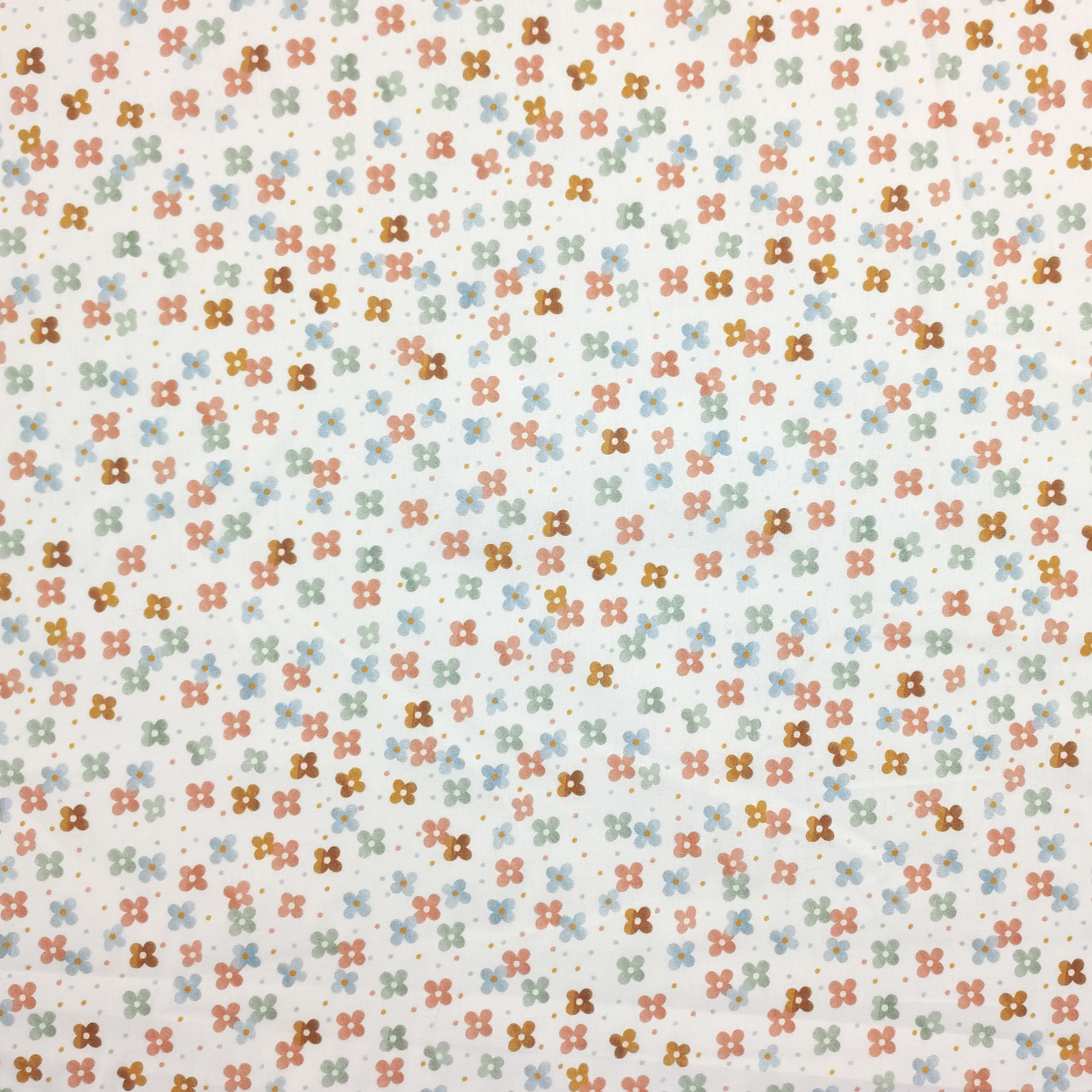 Tessuto Cotone Piccoli Fiori Colorati