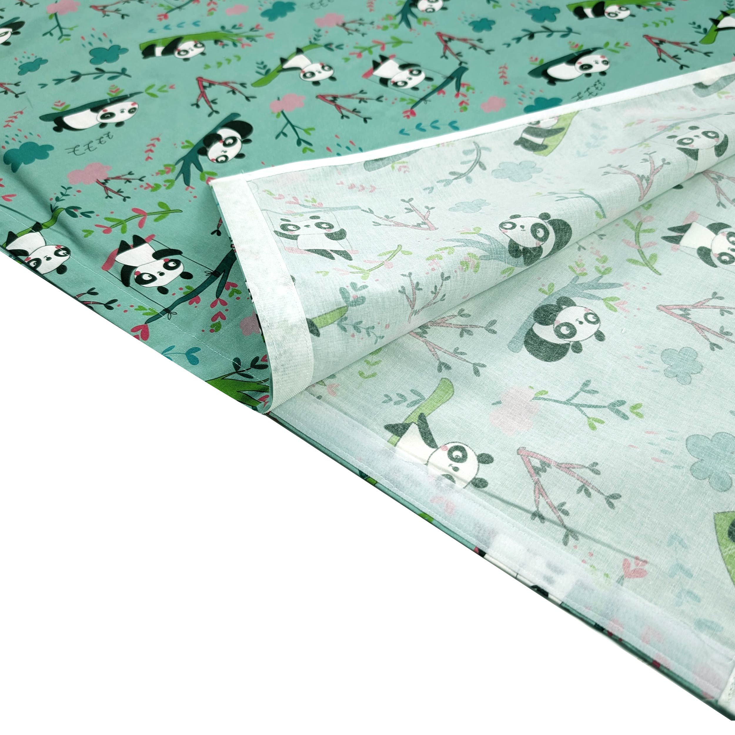 Sacco Nanna Estivo Sagomato per Brandine Panda Sfondo Verde Menta Image