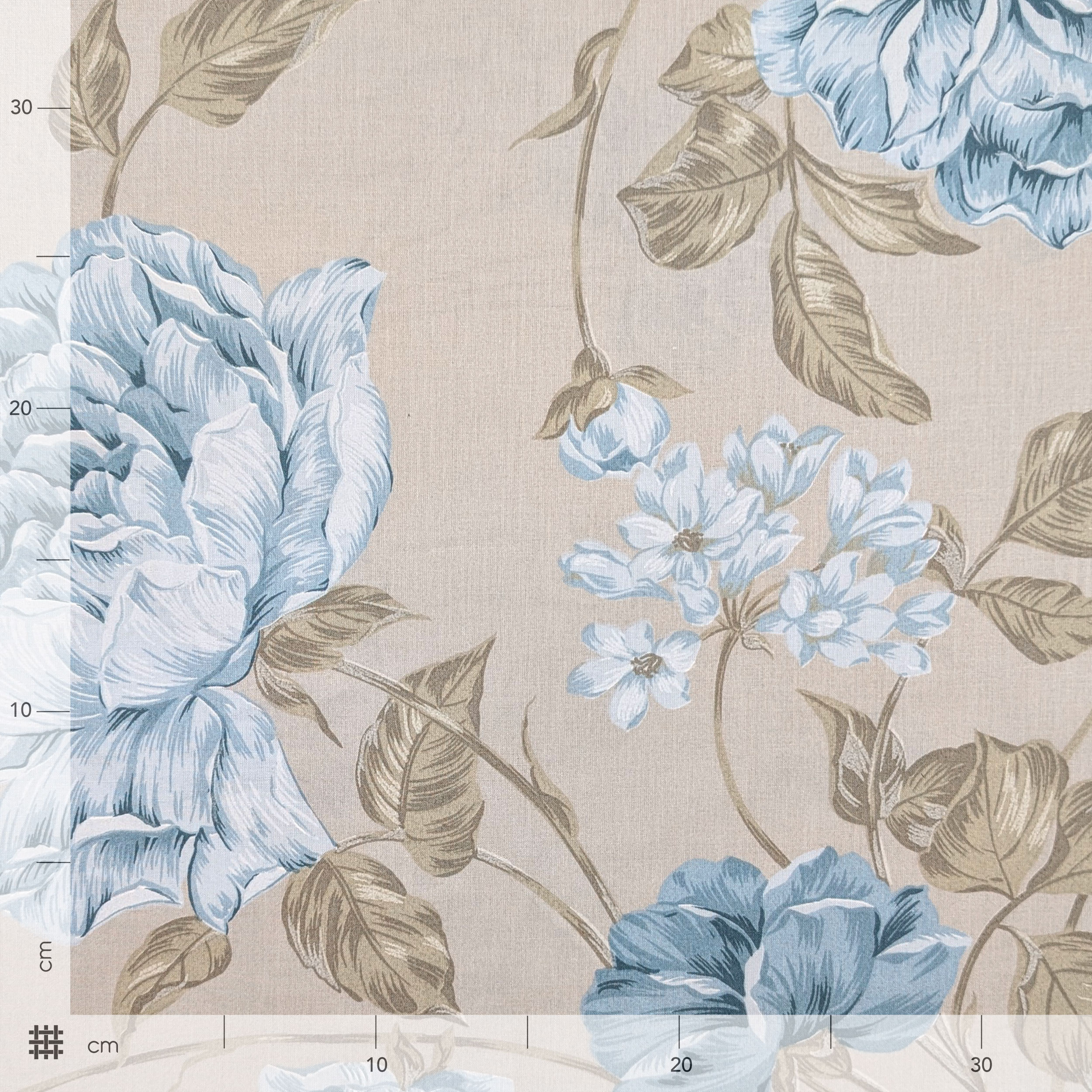 Lenzuolo di Cotone Fiori Blu Image