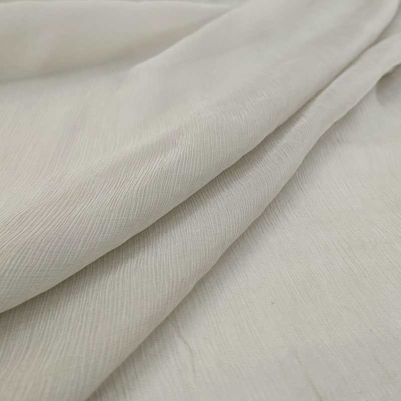 Tessuto Chiffon 100% Seta Plissè 3