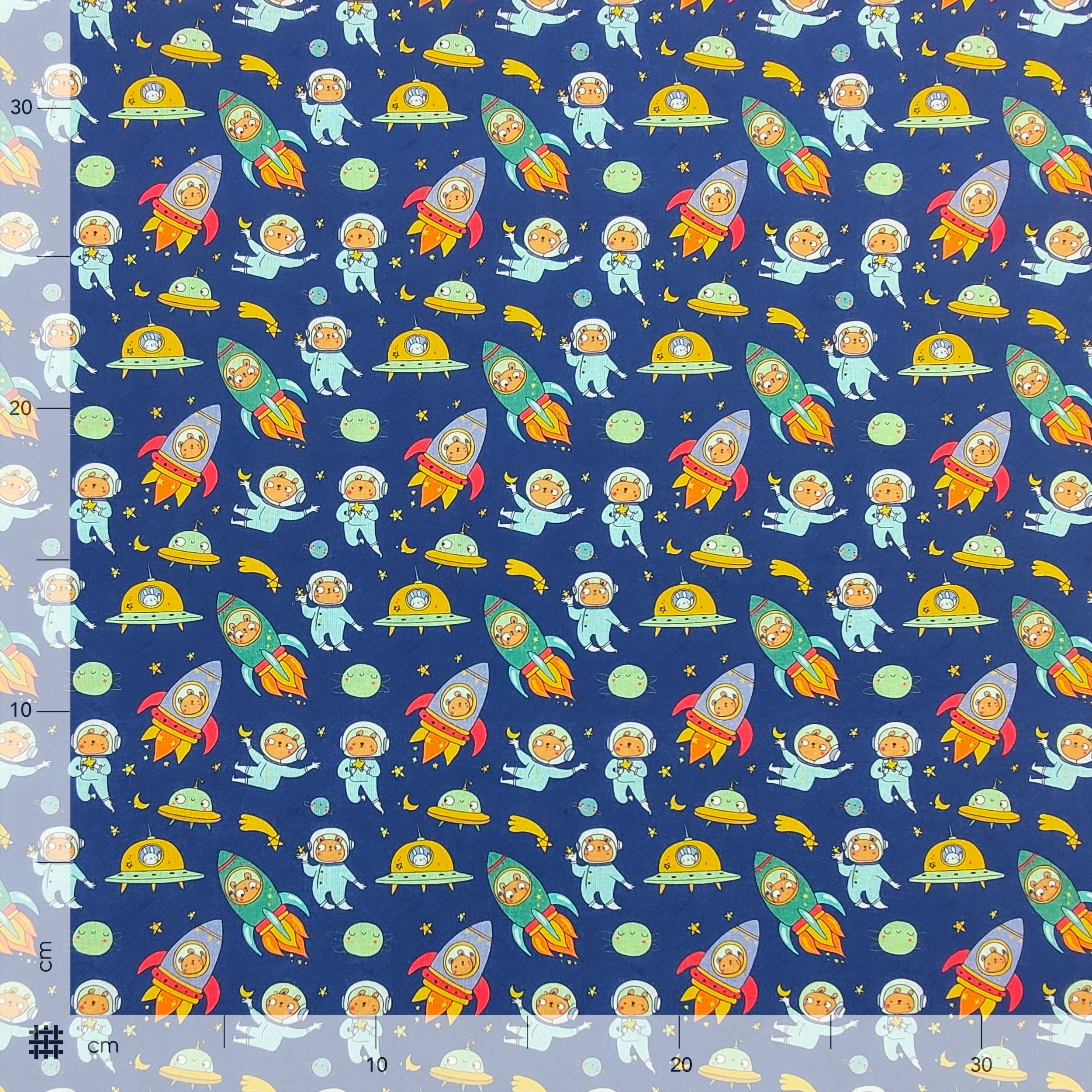 Cotone Orsetti Astronauti Piccoli Image