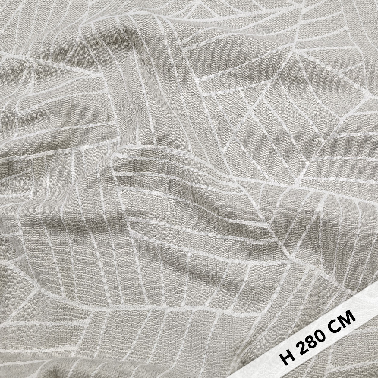 Jacquard Geometria Astratta Grigio H 280 cm Image