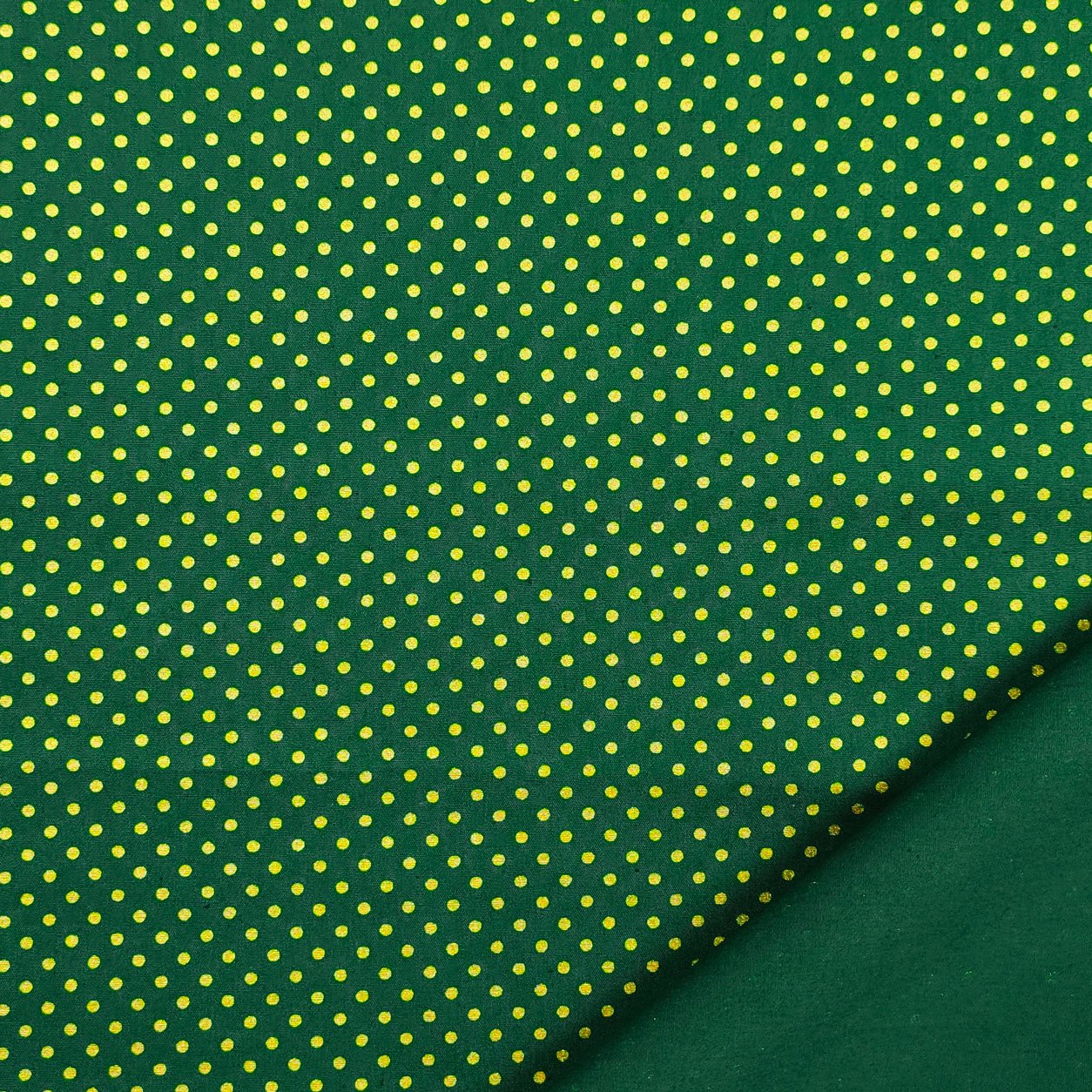 Tessuto Cotone Pois Lurex Sfondo Verde Image