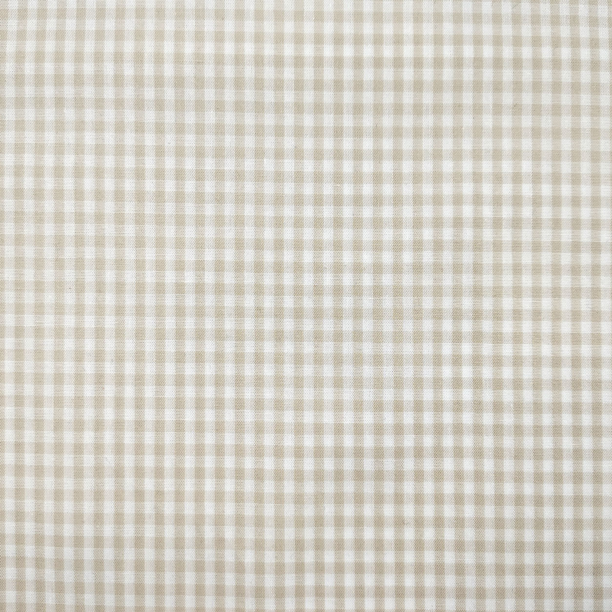 Cotone tessutoquadretti medi tinto in filo beige