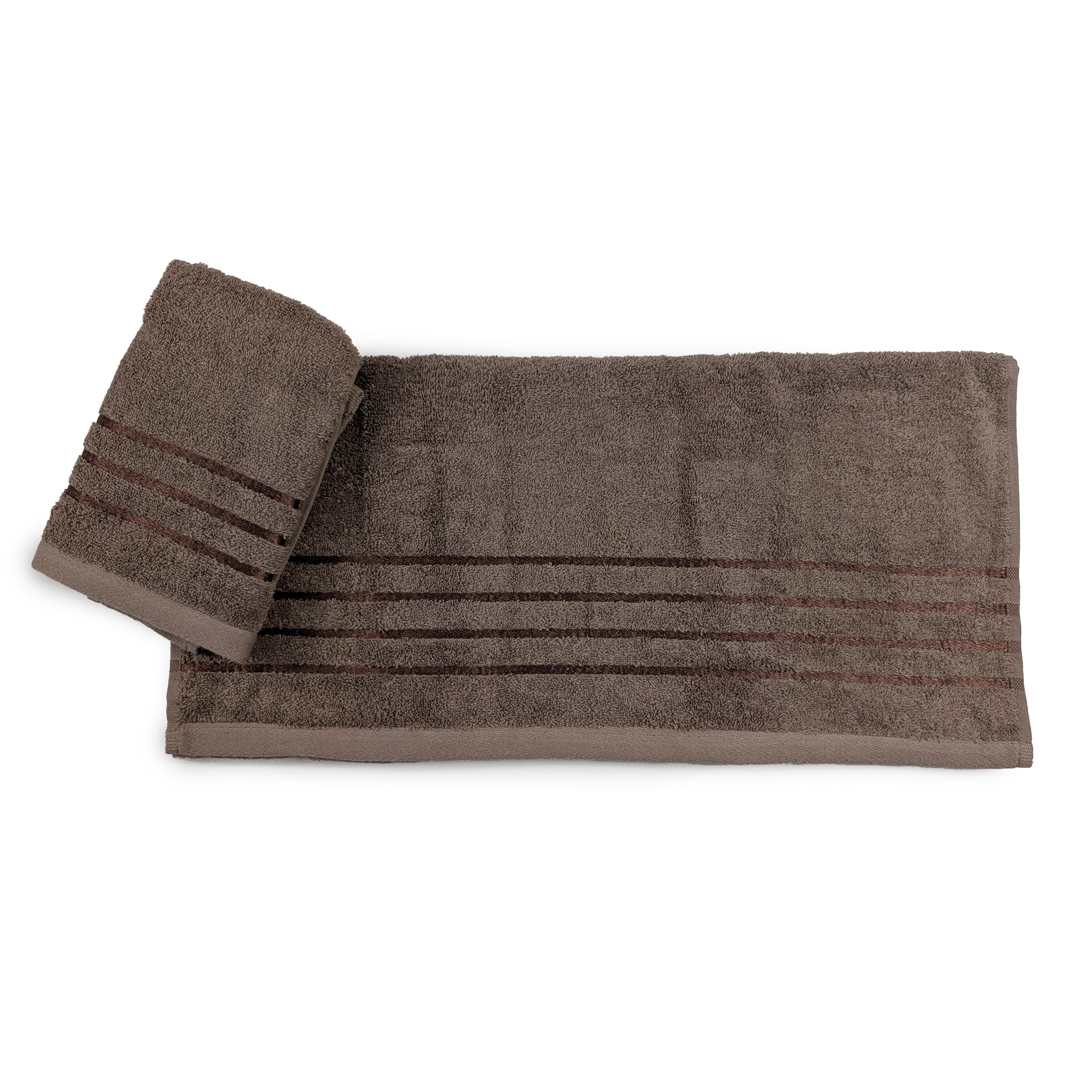 Set Asciugamani Bagno Viso e Ospite Tortora Image