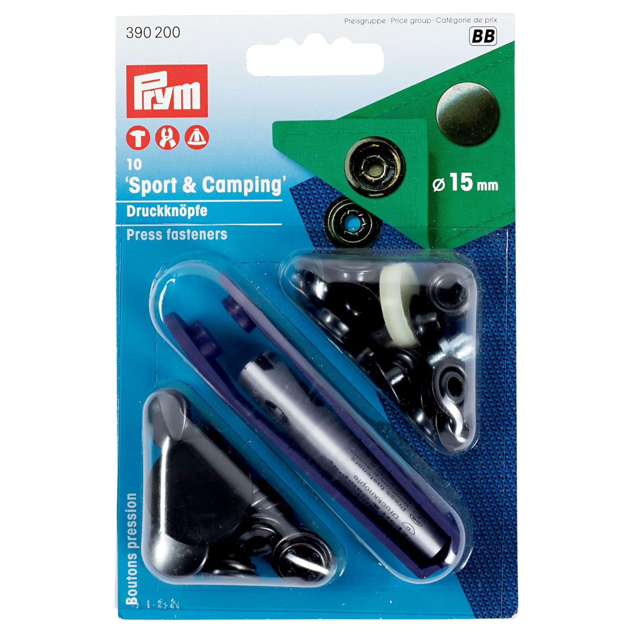 Bottoni a Pressione Prym 15 mm Nero