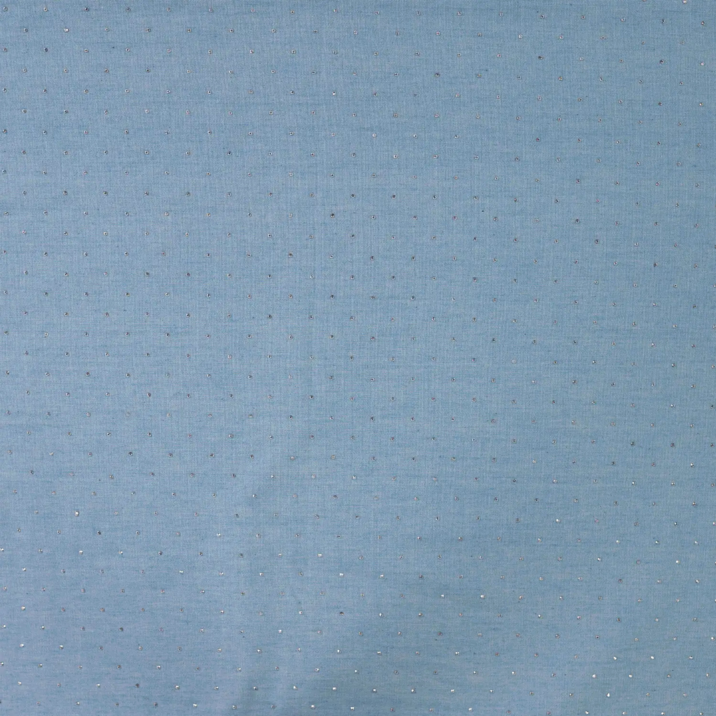 Jeans di Cotone Lavaggio Chiaro con Strass Image