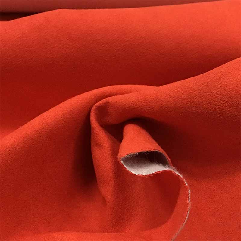 Ritaglio Tessuto Nubuck Effetto Scamosciato Corallo 50x140 cm