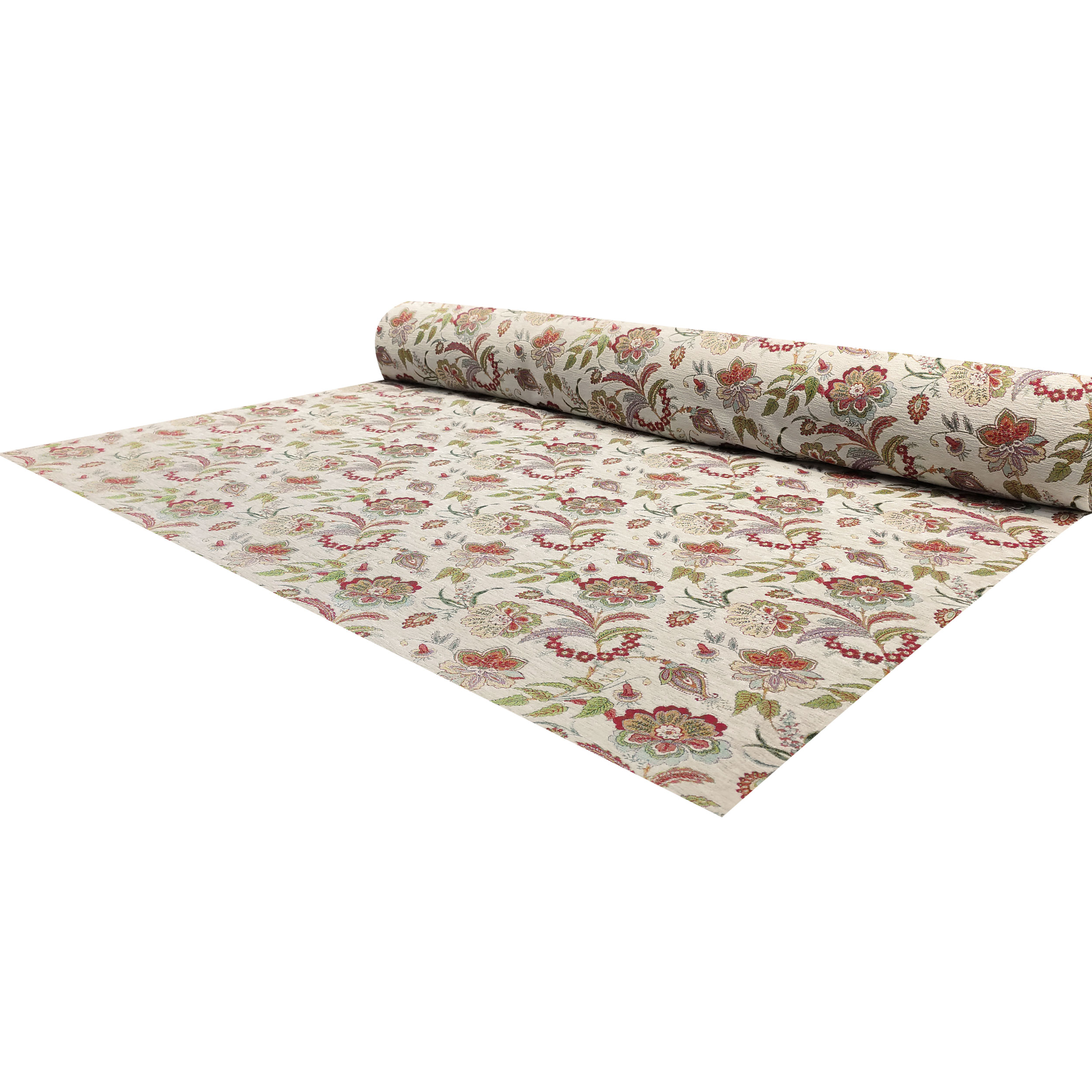 Tessuto Jacquard Floccato Fantasia Floreale