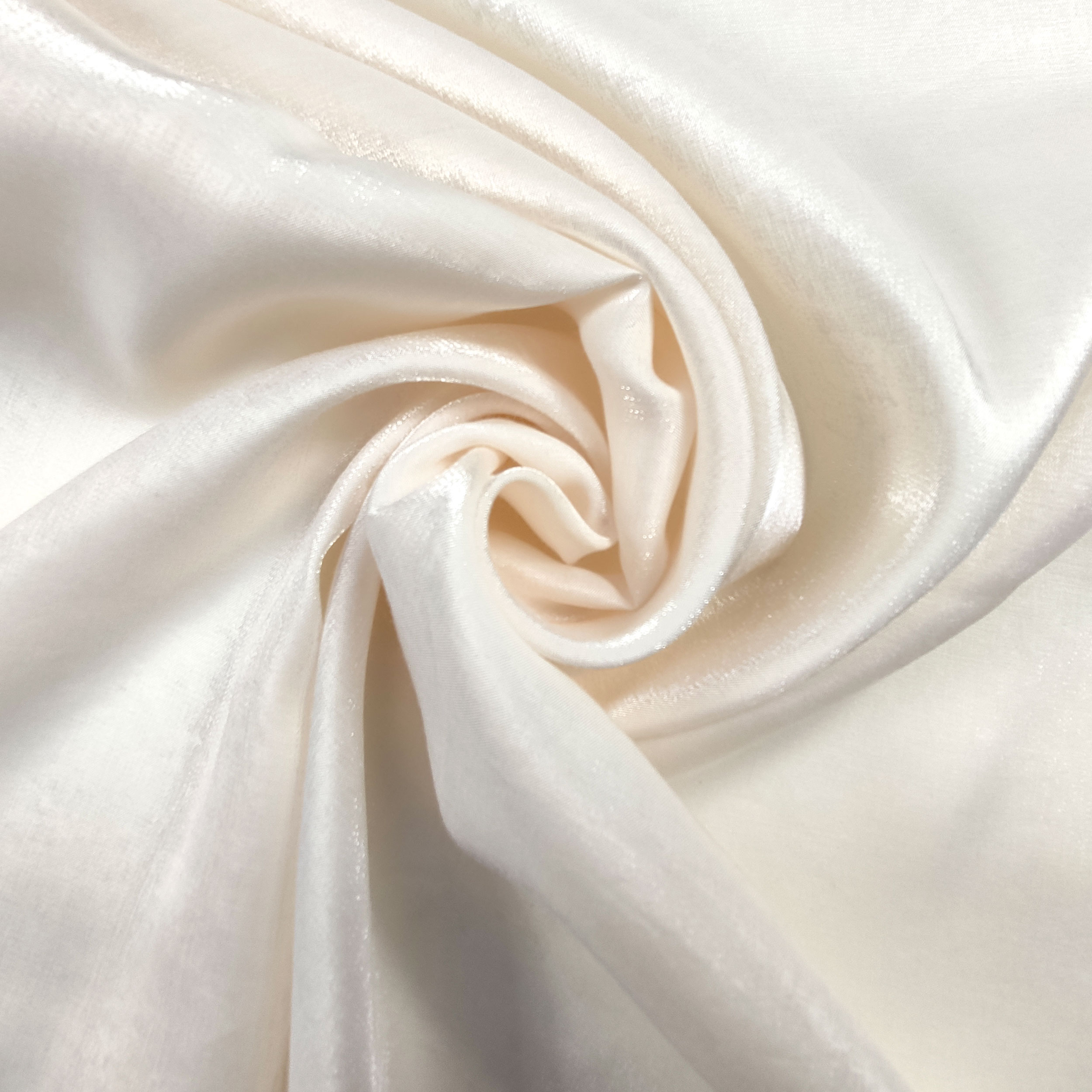 Raso Spalmato Lurex Sposa Avorio