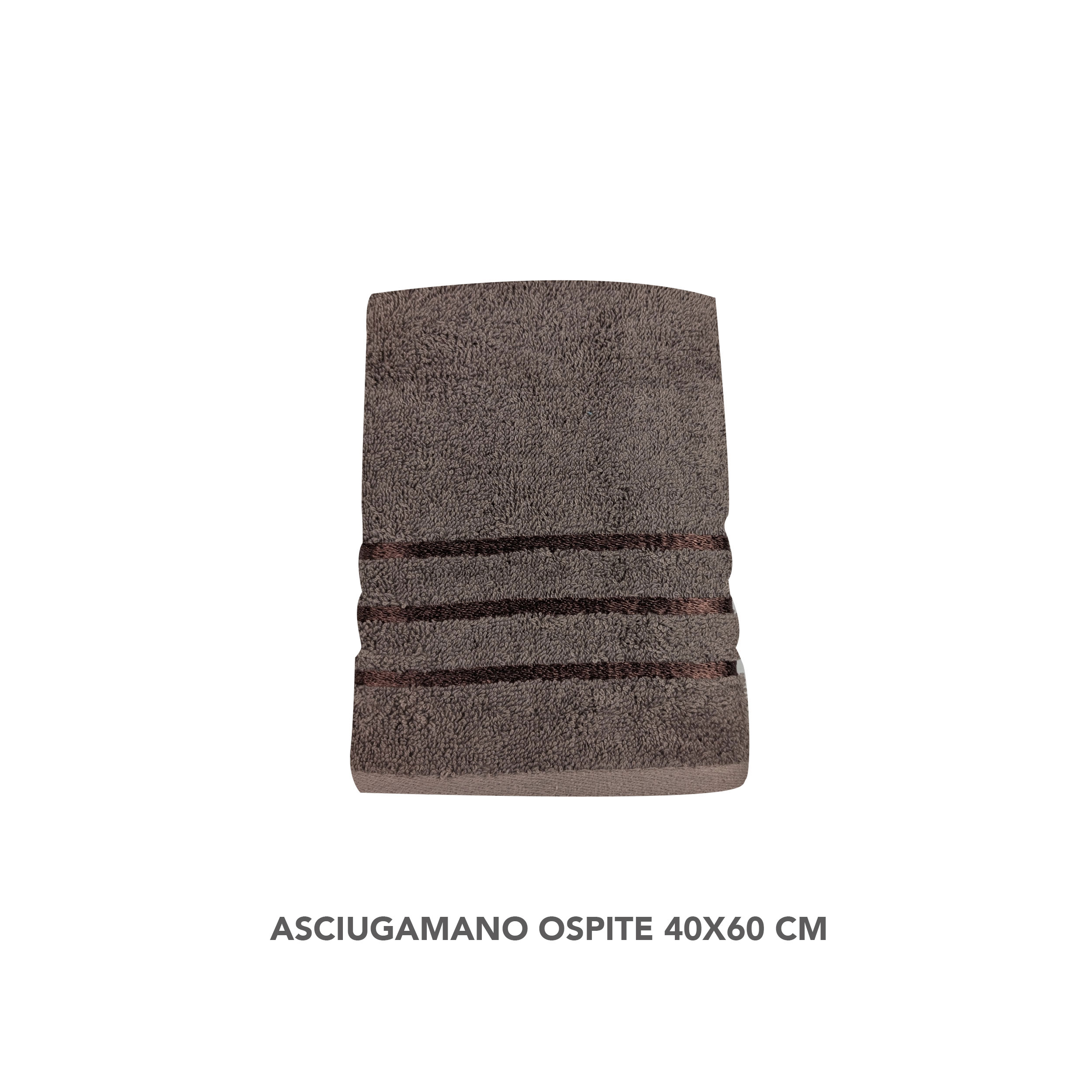 Set Asciugamani Bagno Viso e Ospite Tortora Image