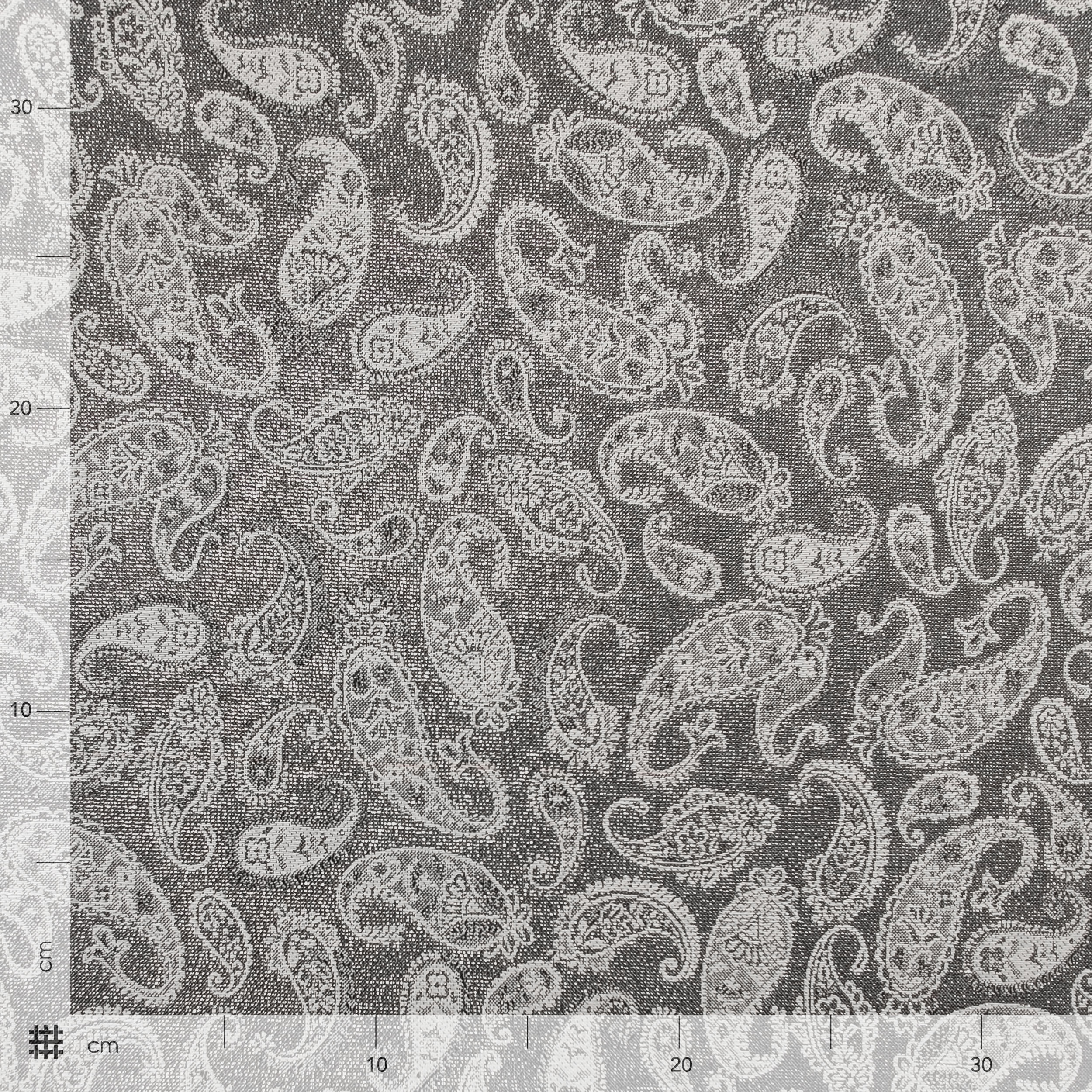 Misto Cotone Fantasia Cachemire Argento Lurex
