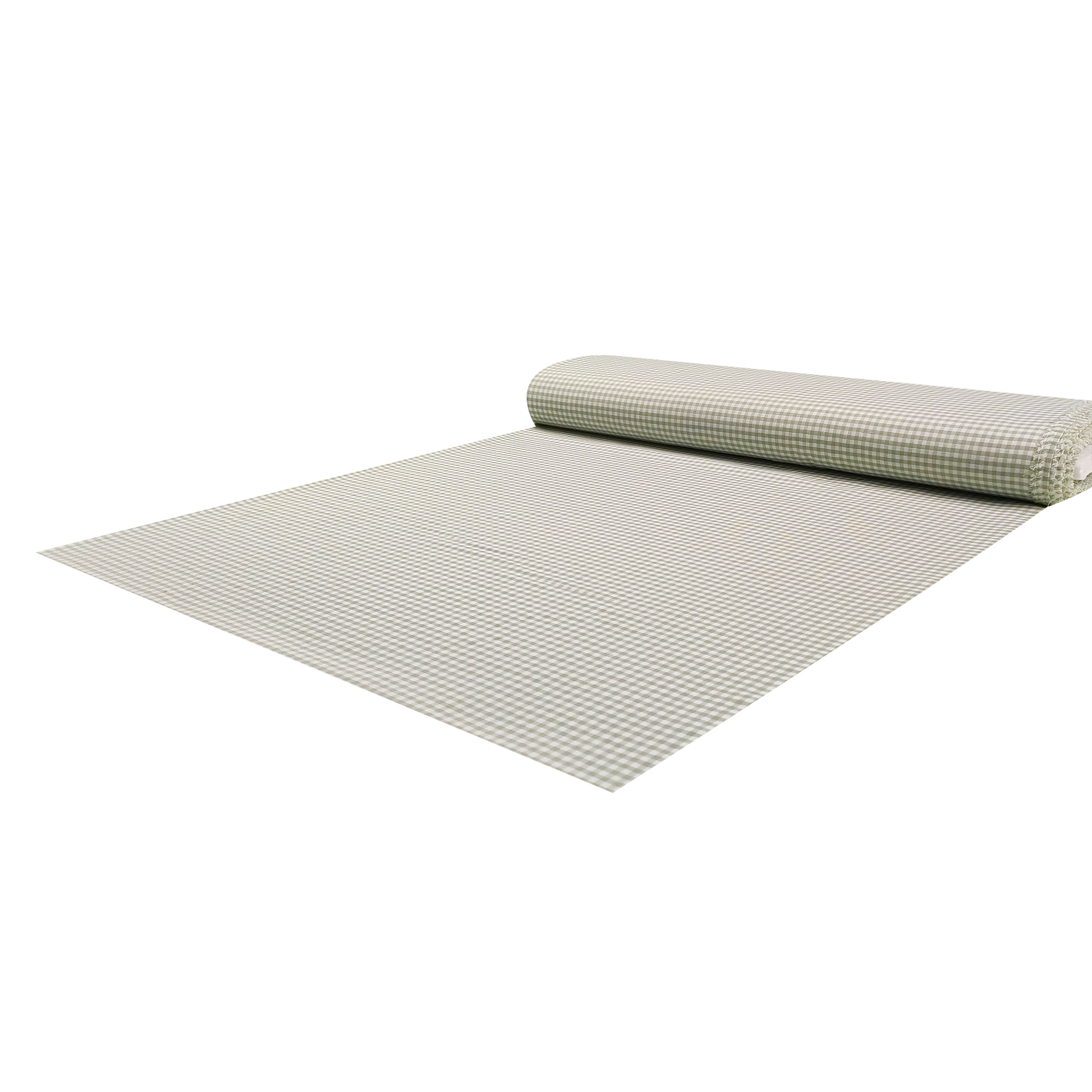 Tessuto per Tovaglia Misto Cotone Mini Quadretti Salvia