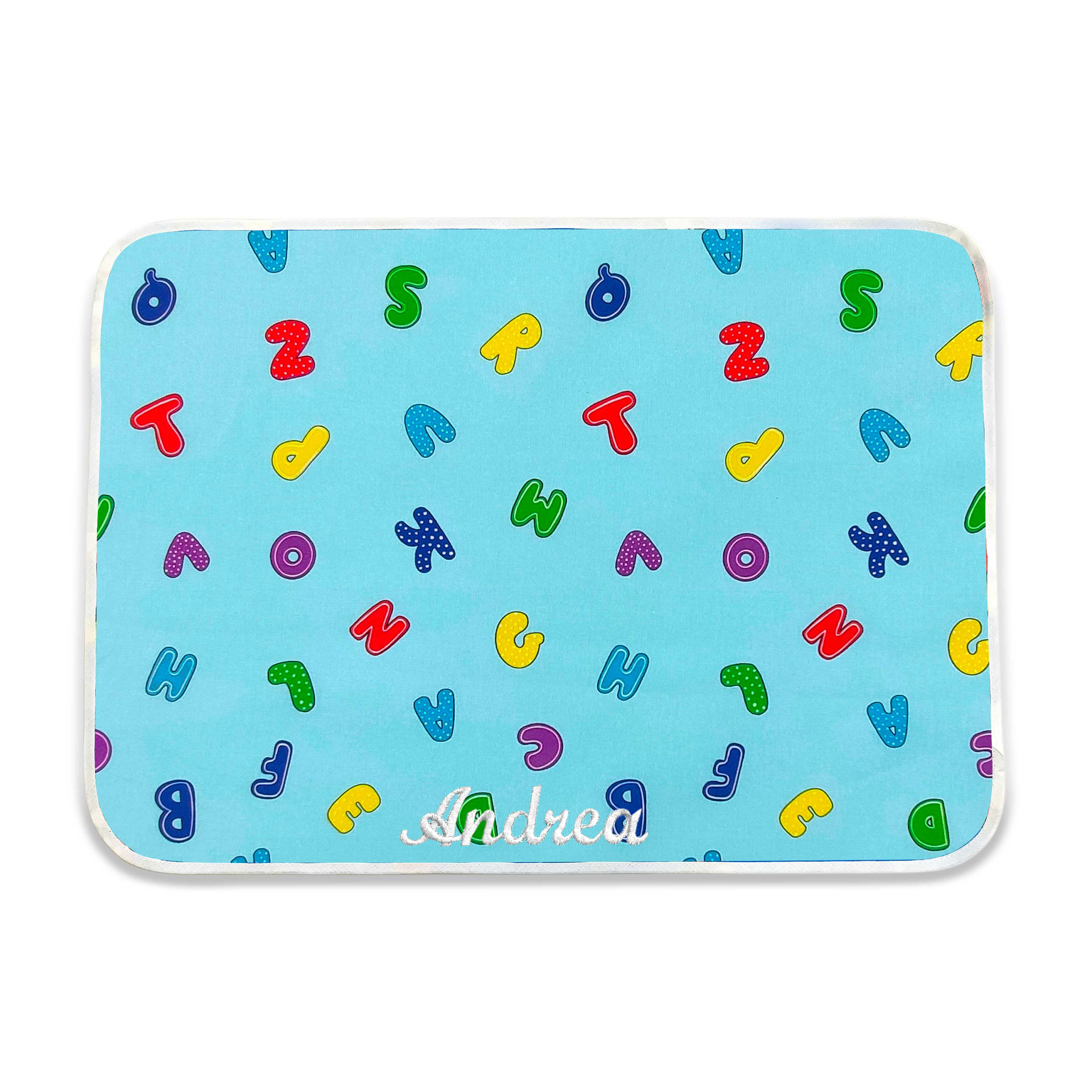Tovaglietta Alfabeto Sfondo Azzurro Image