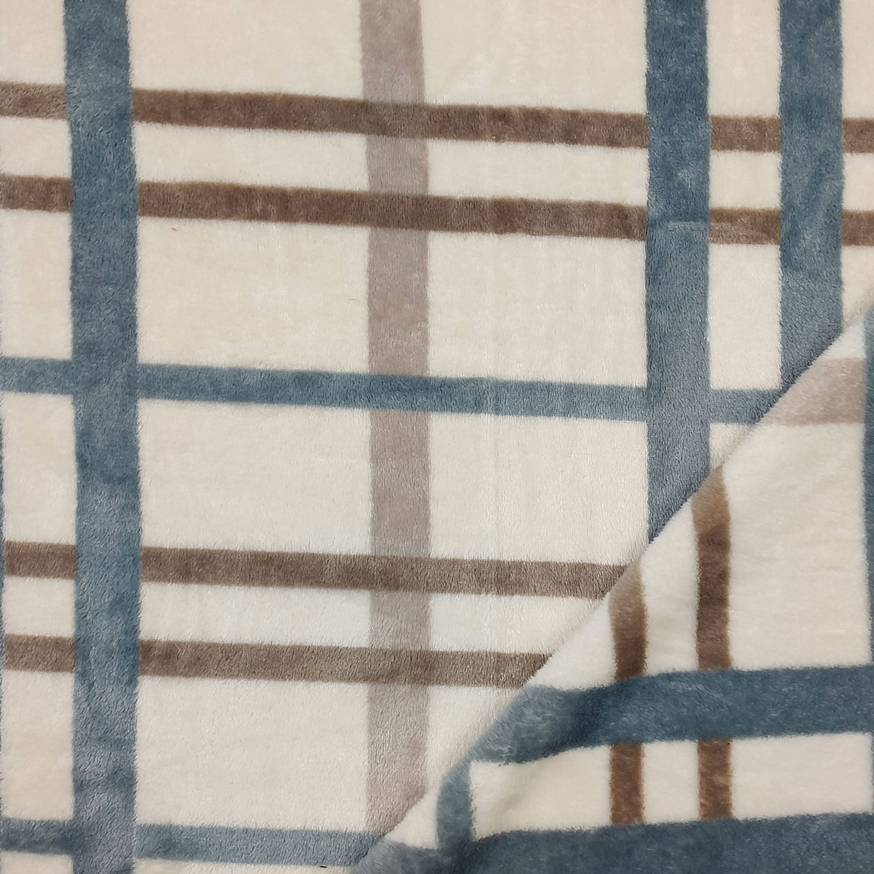 Pile Mano Cachemire Quadri Base Beige Image