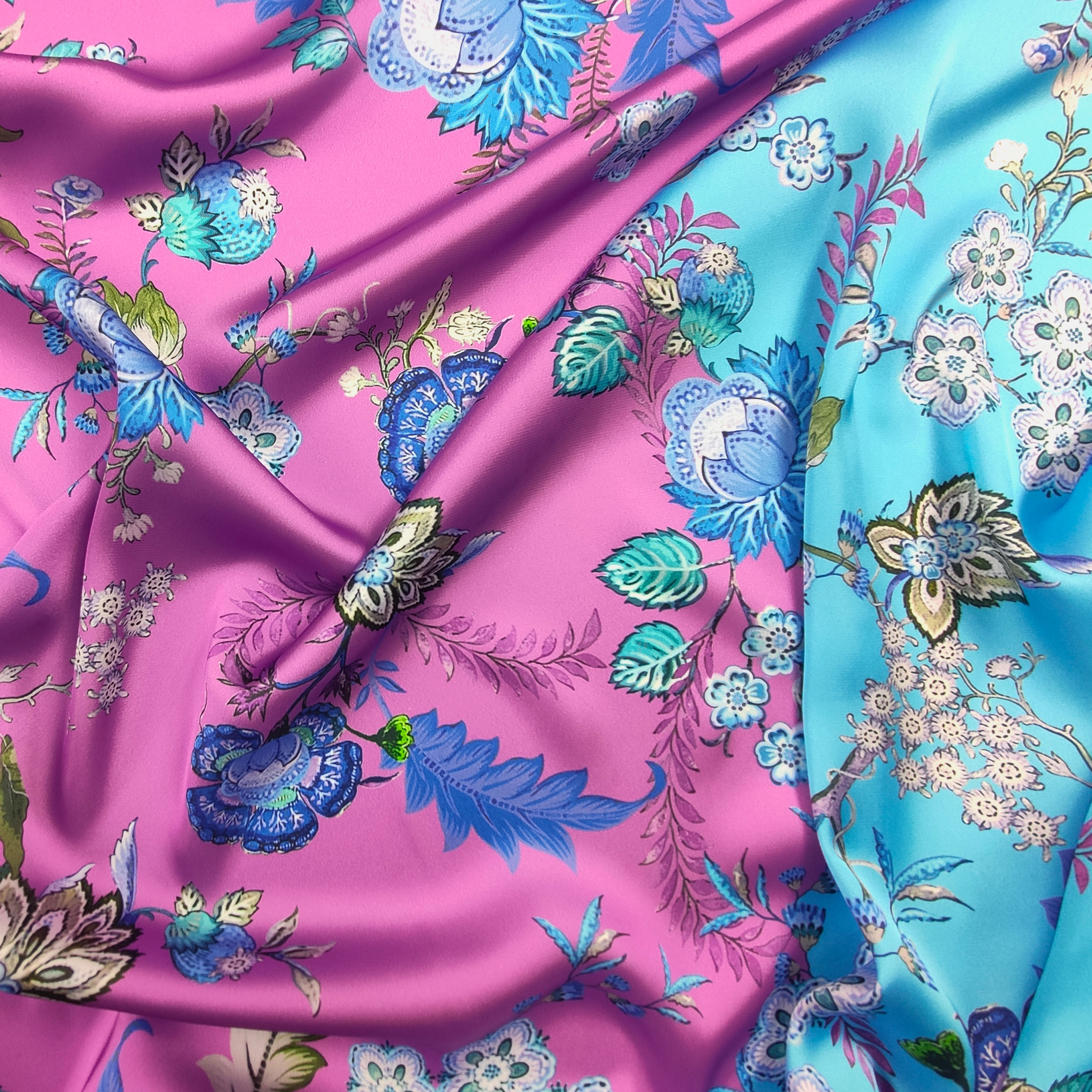 Rasetto Alta Moda Fiori in Lilla e Azzurro