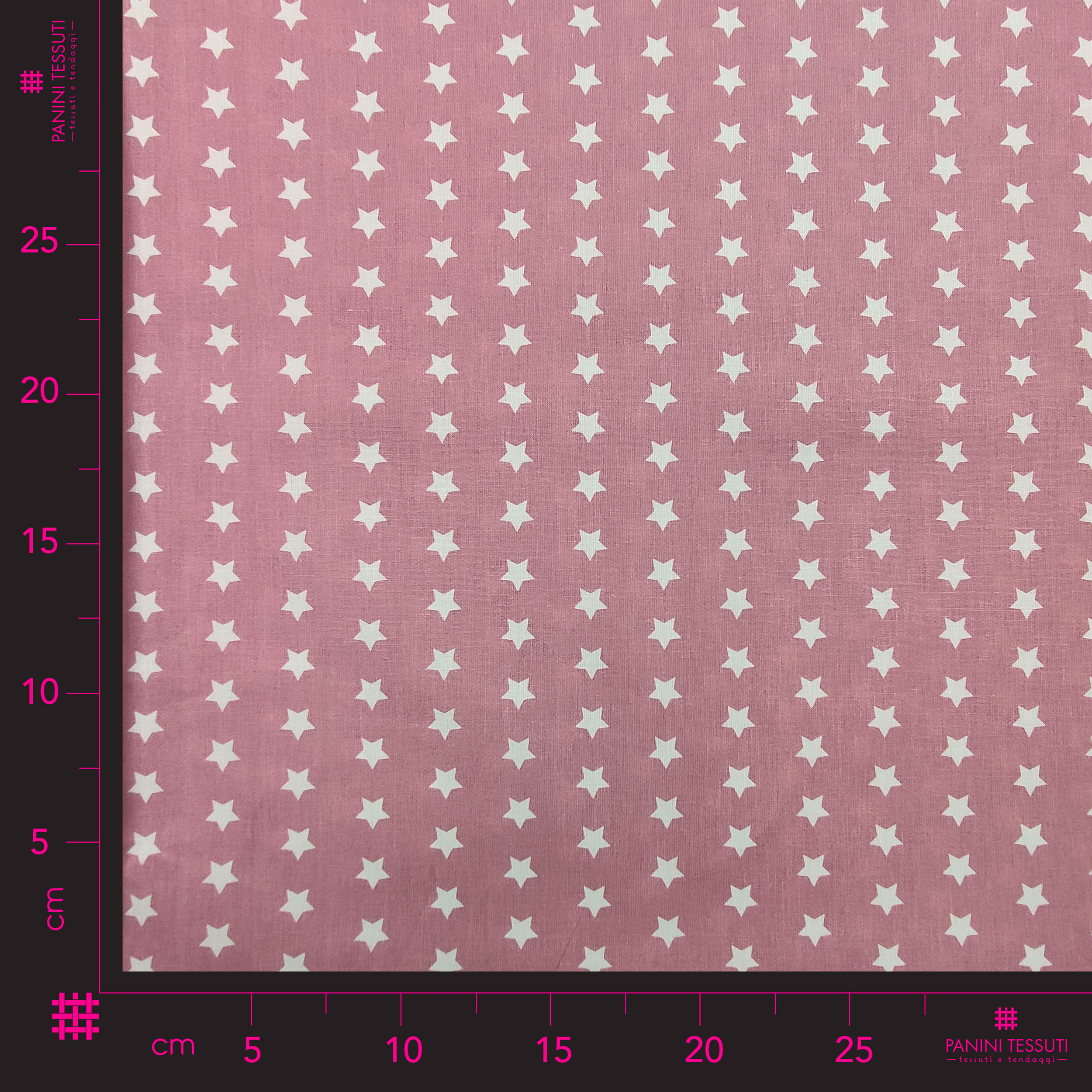 Cotone Stelle Bianche Sfondo Rosa Antico Image