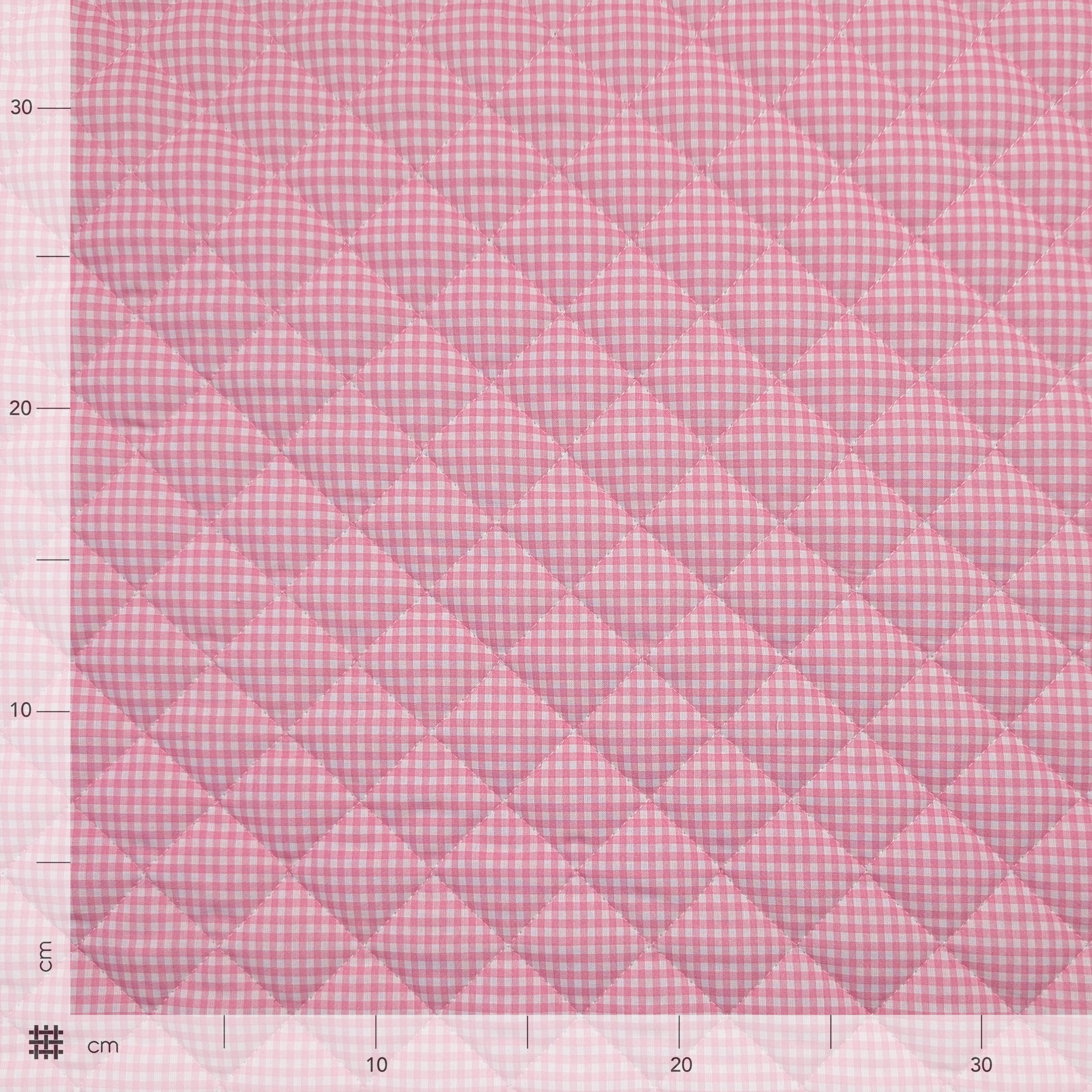 Tessuto Trapuntato Quadretto Rosa Image