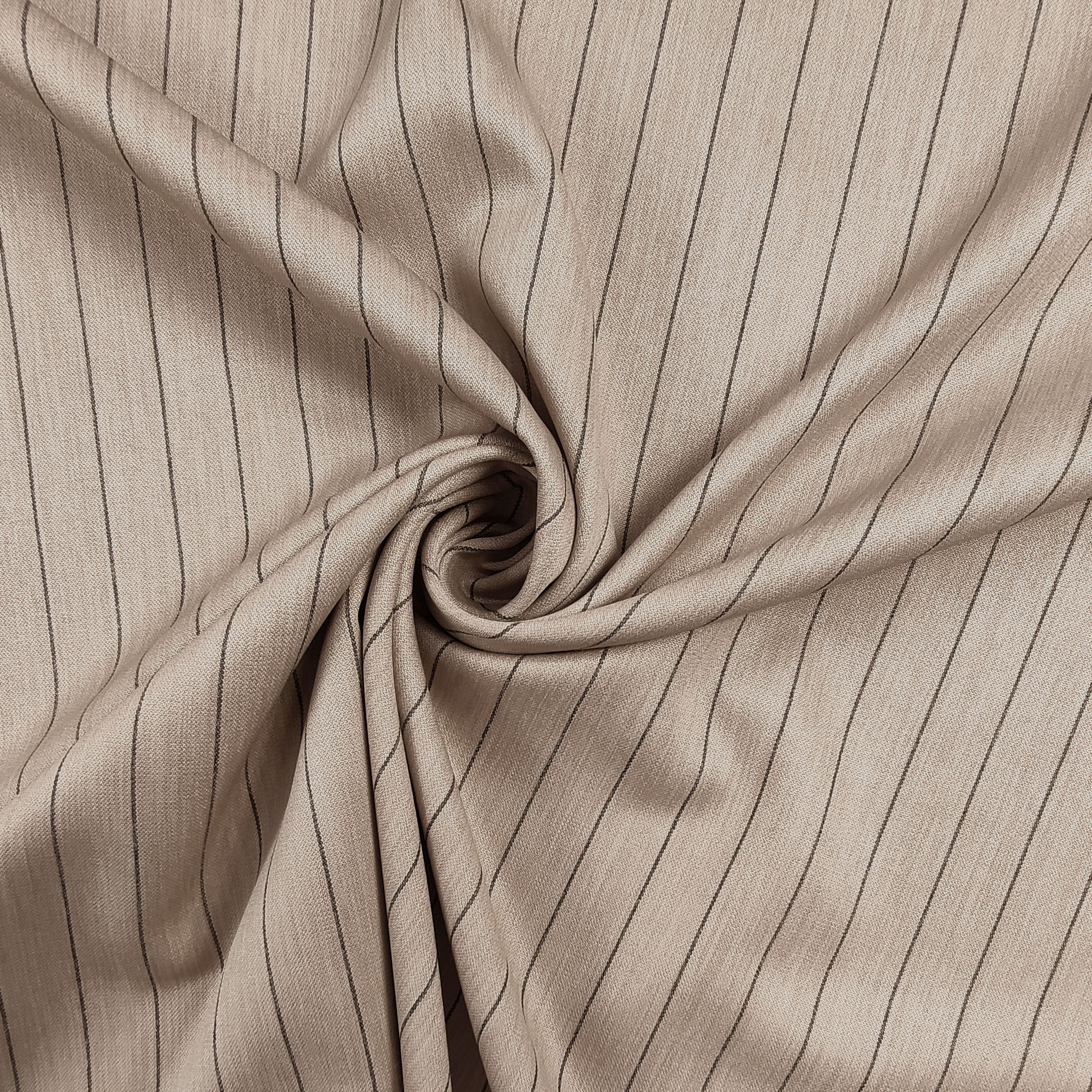 Tessuto Elasticizzato Gessato Lino Beige