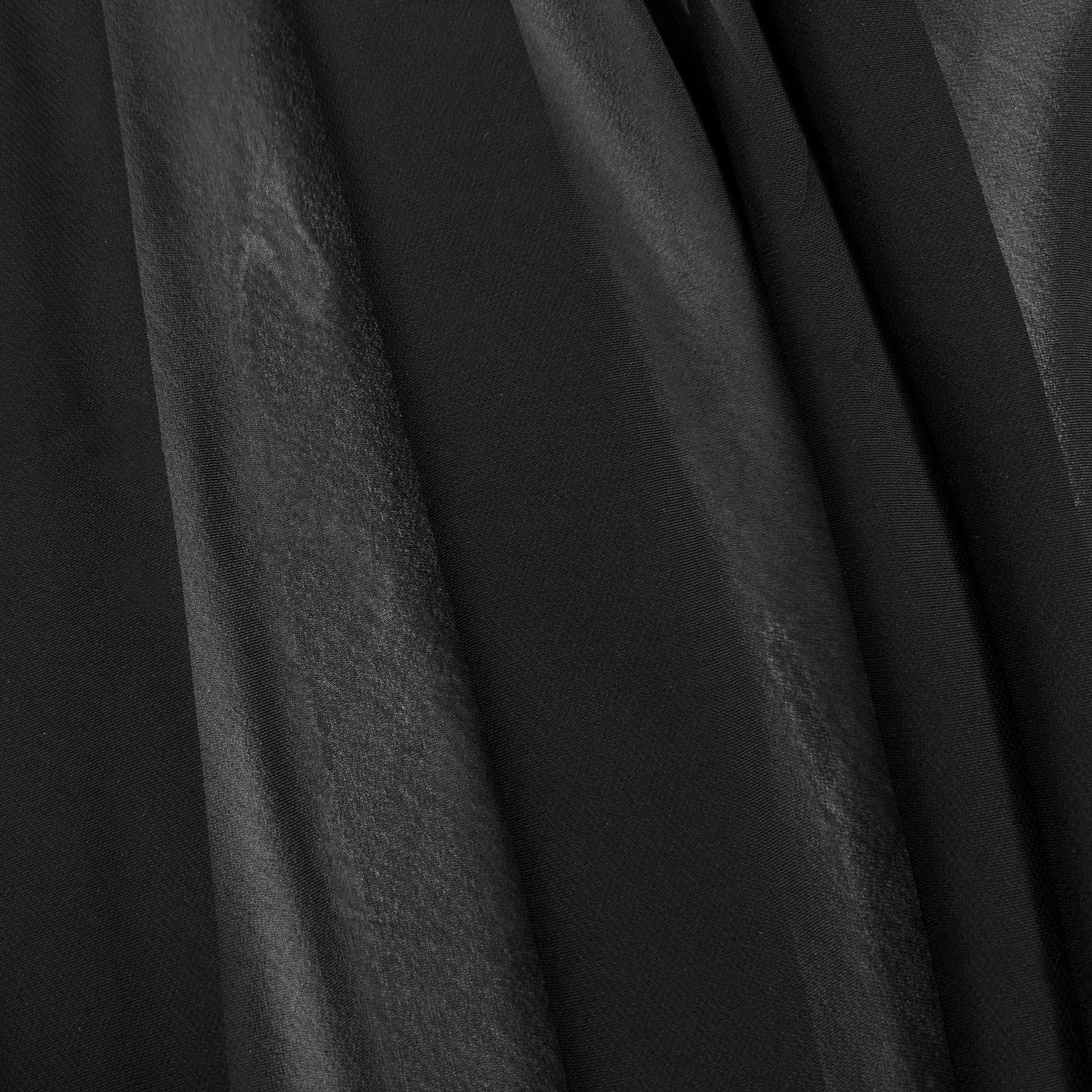 Chiffon Setato Tinta Unita Nero  Image
