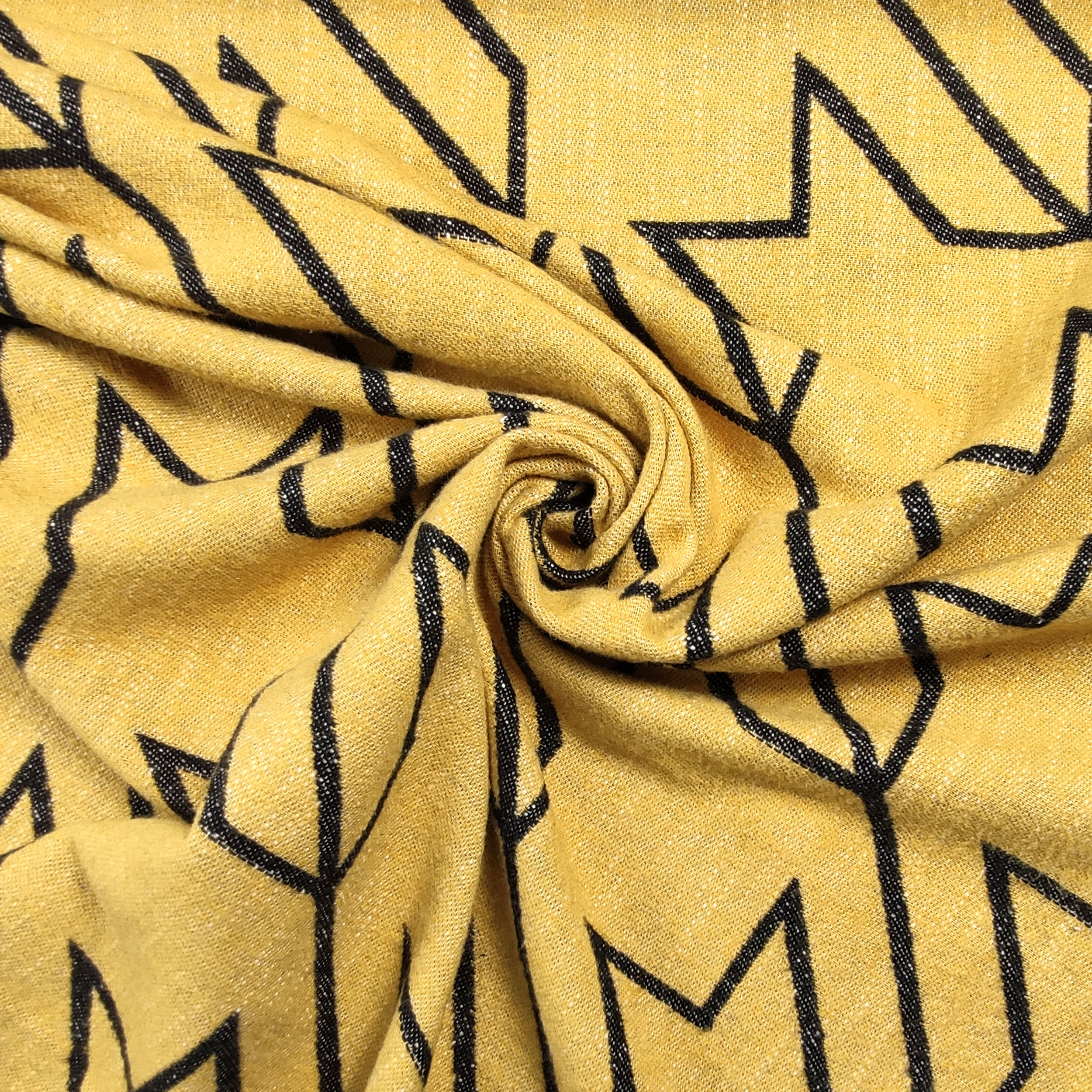 Tessuto Cappotto Pied de Poule Sfondo Giallo