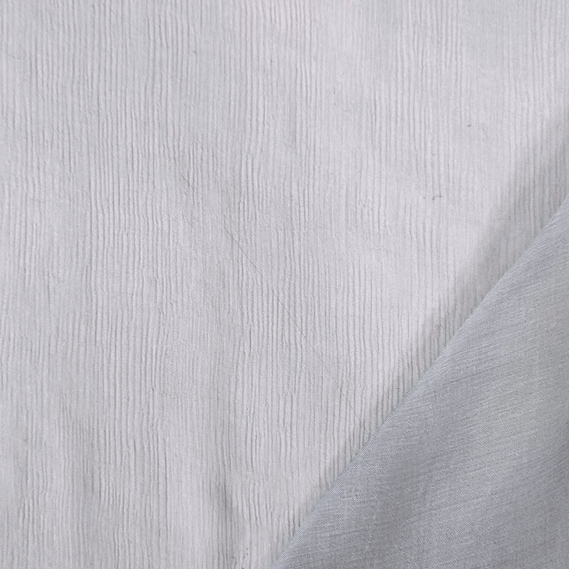 Chiffon 100% Seta Plissé Grigio Chiaro Image