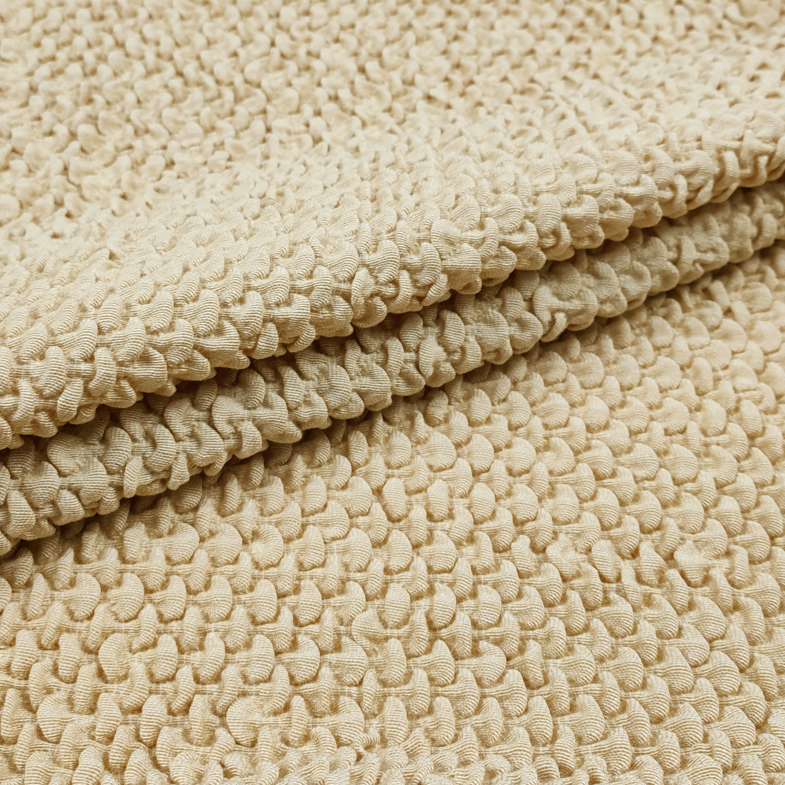 Copridivano Bielastico Goffrato Grande Beige 3 Piazze