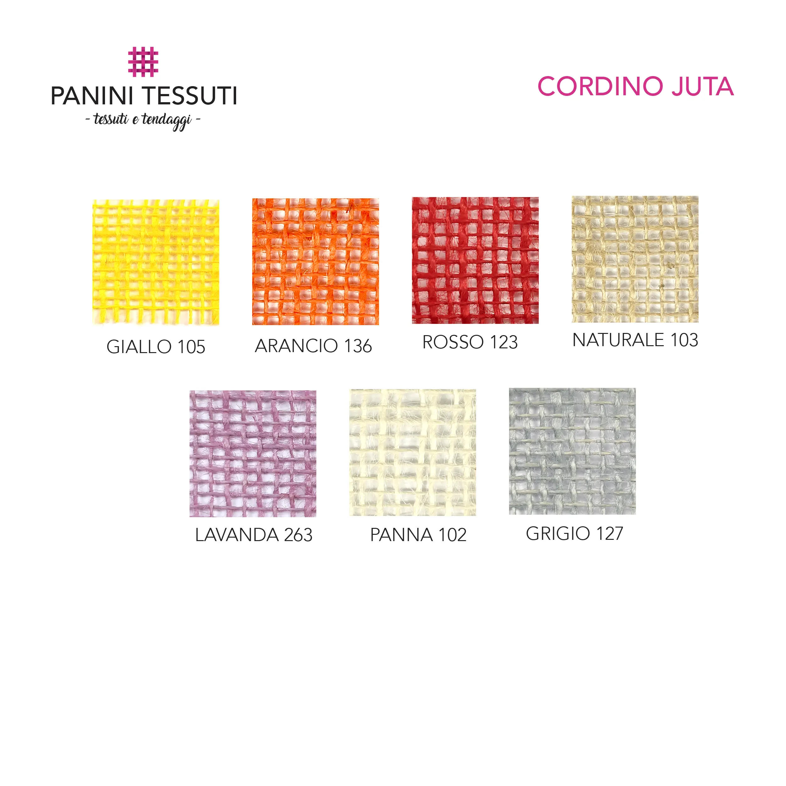 cordino juta varianti colore