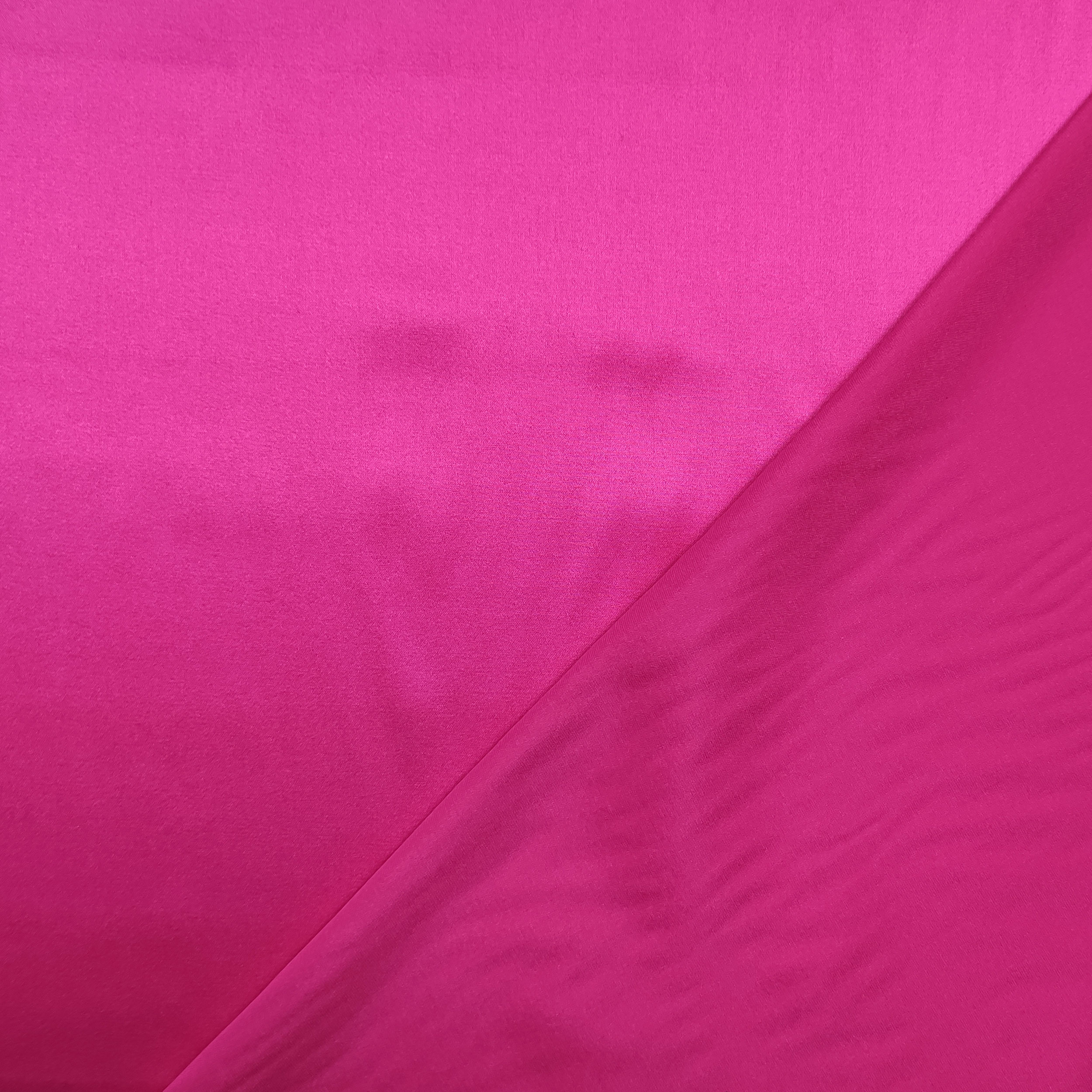 Tessuto Raso di Seta Elasticizzato Fuxia
