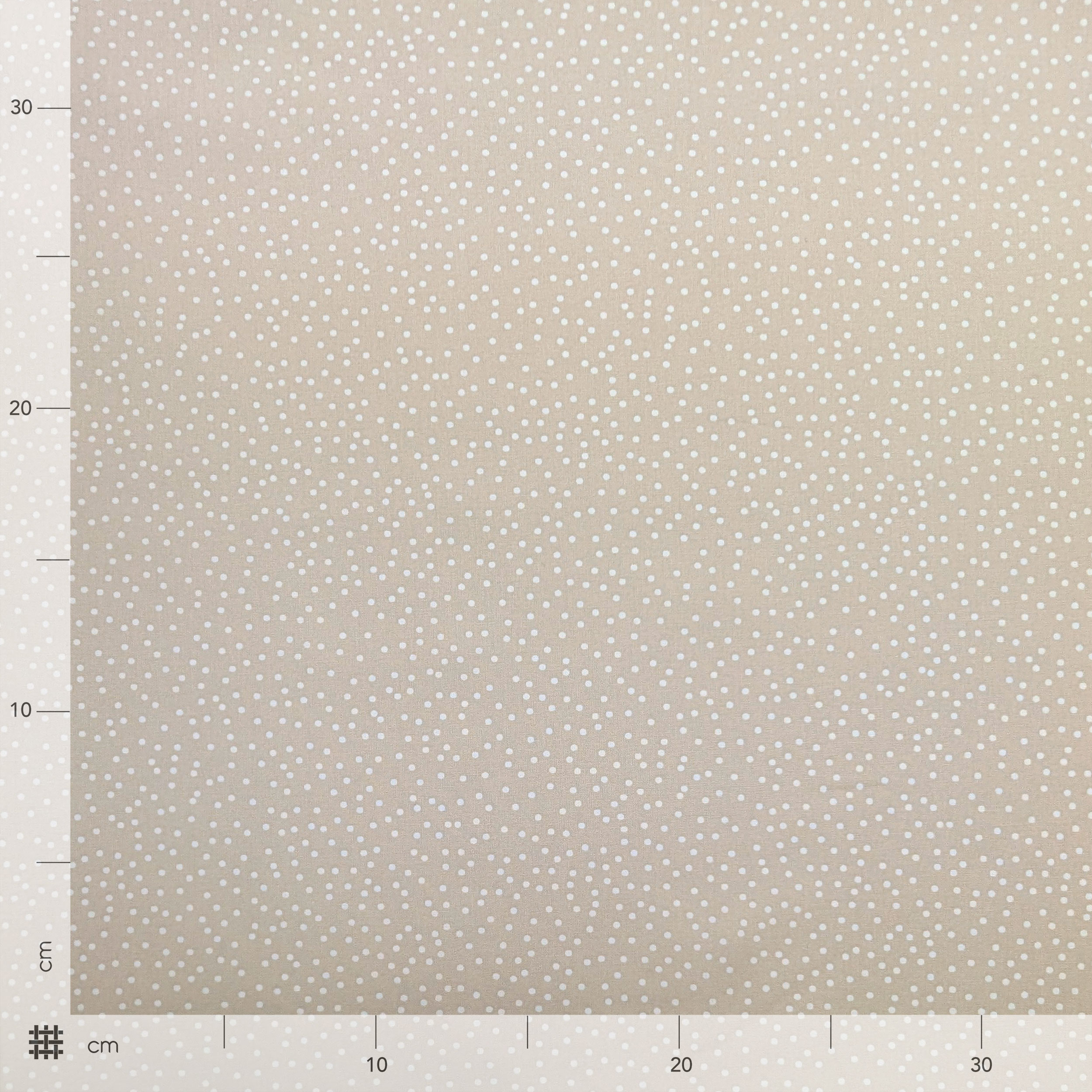 Popeline Cotone Pois Bianchi Sfondo Beige Image