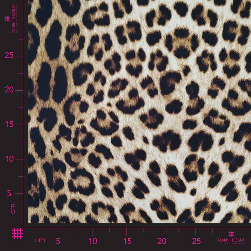 Tessuto Misto Seta Leopardato