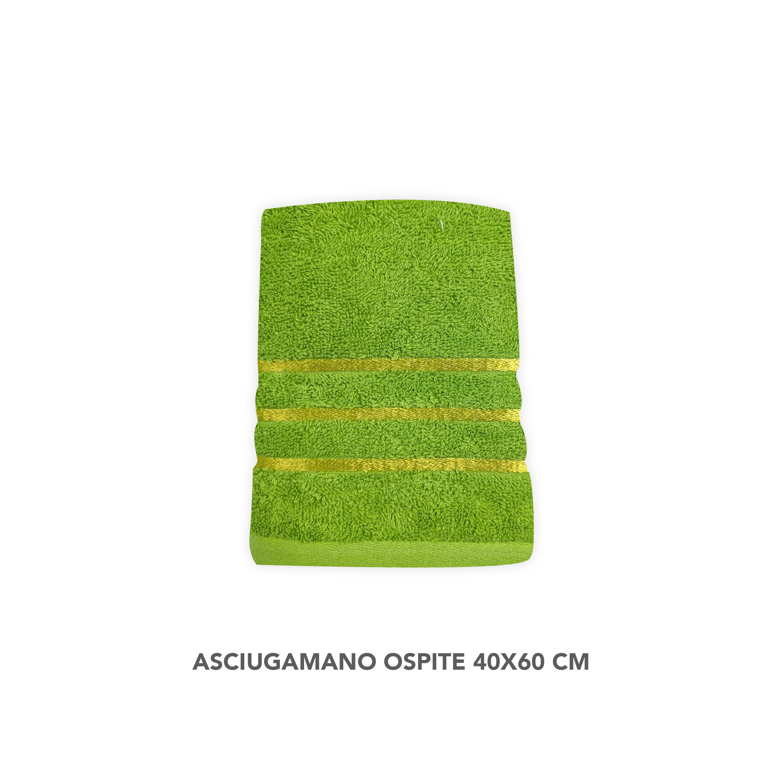 Set Asciugamani Bagno Viso e Ospite Verde Acido Image