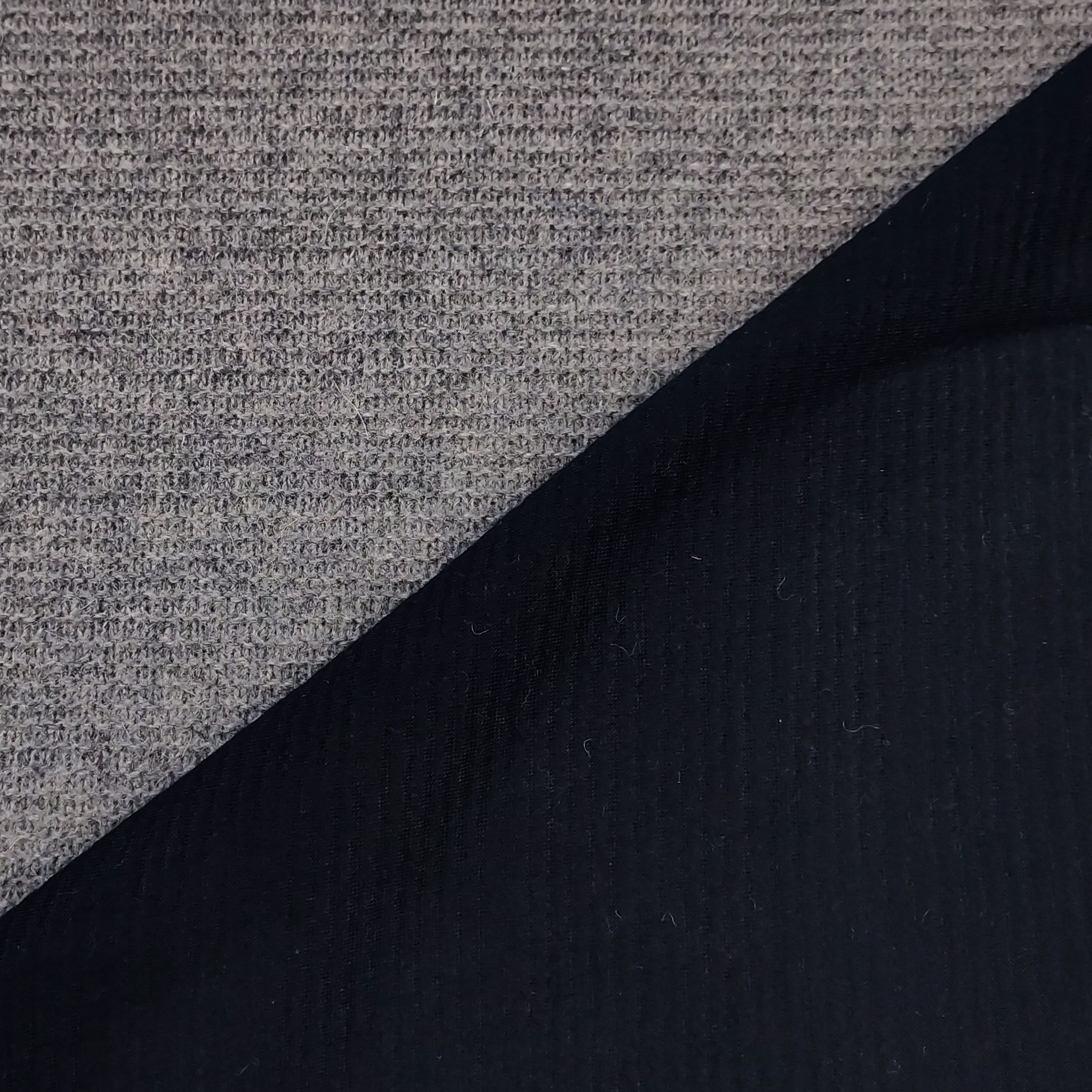 Neoprene Double-Side Nero e Punto Maglia Grigio