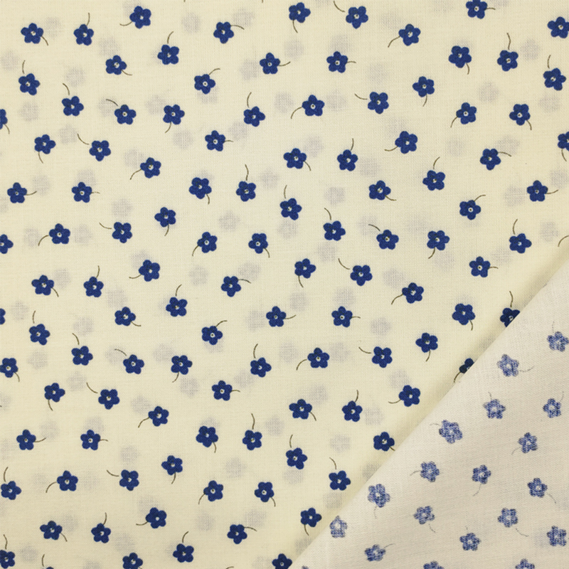 Stoffa Fiorata Blu