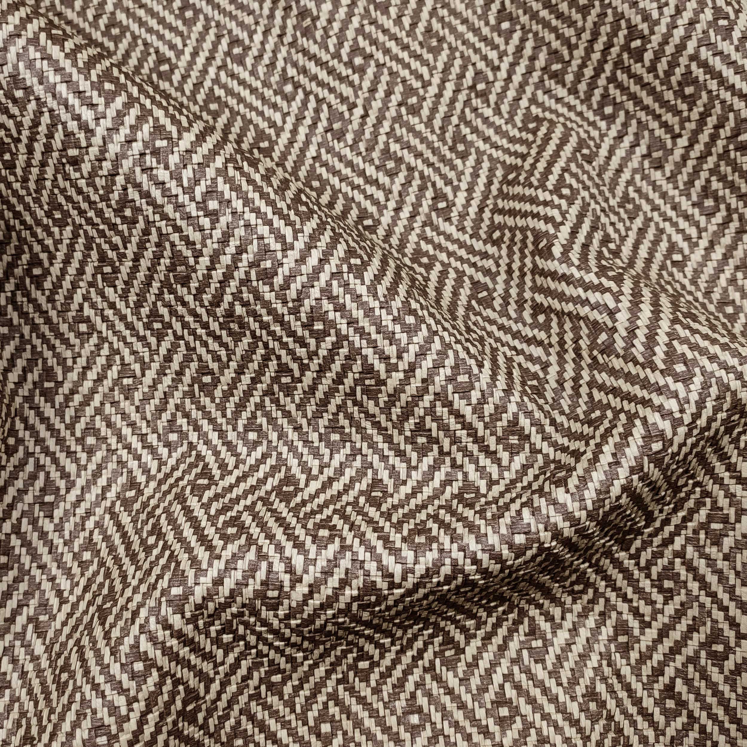 Finta Pelle per Esterni Intrecci Colorati Caffè Image
