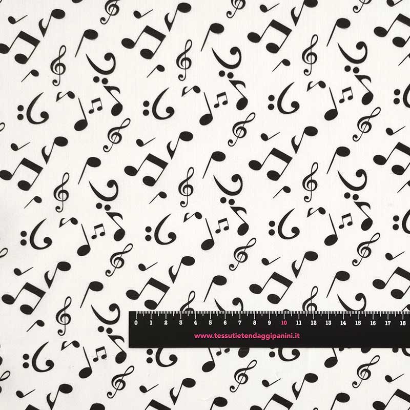 Rasatello di Cotone Leggero Note Musicali