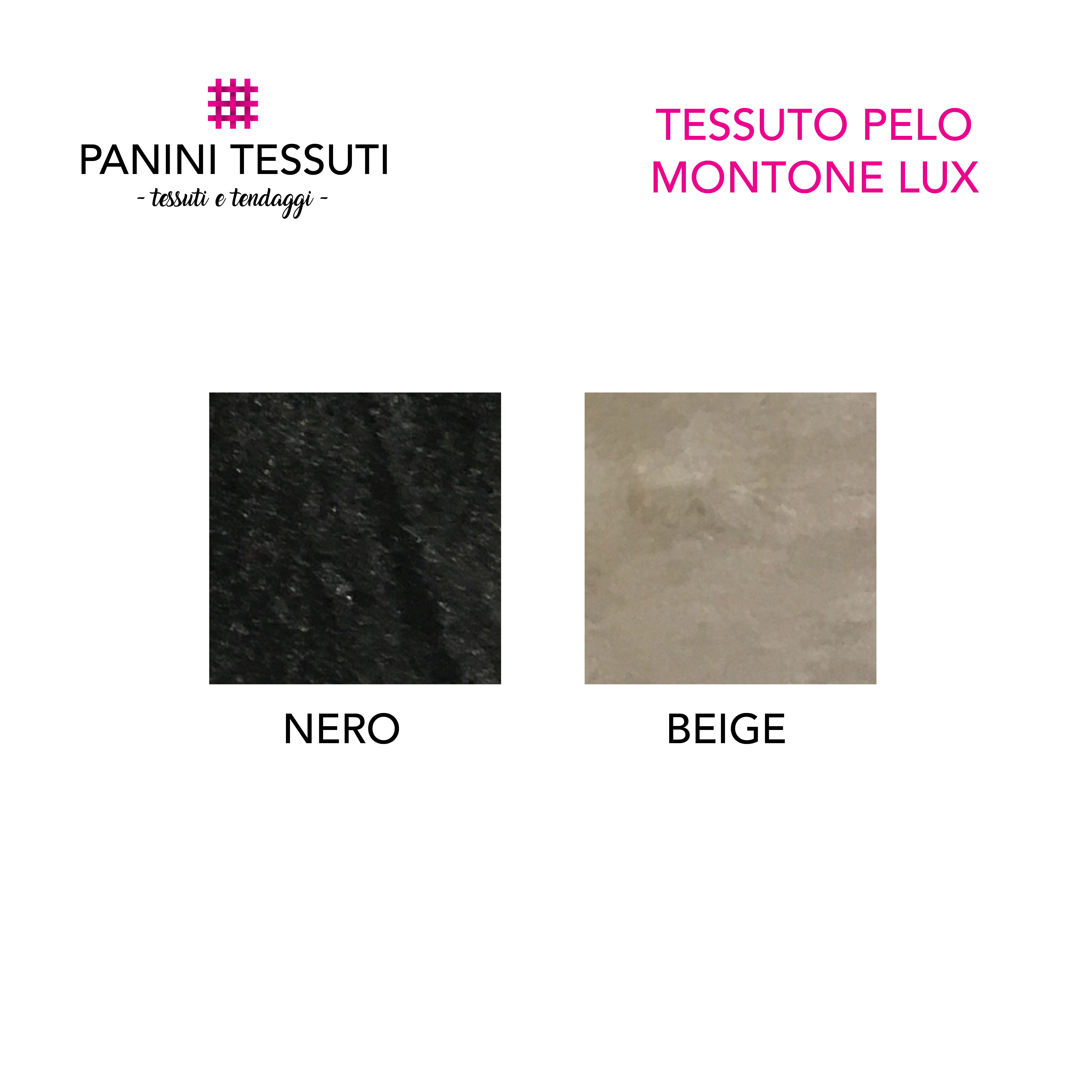 Tessuto Pelliccia Montone Lux Nero 