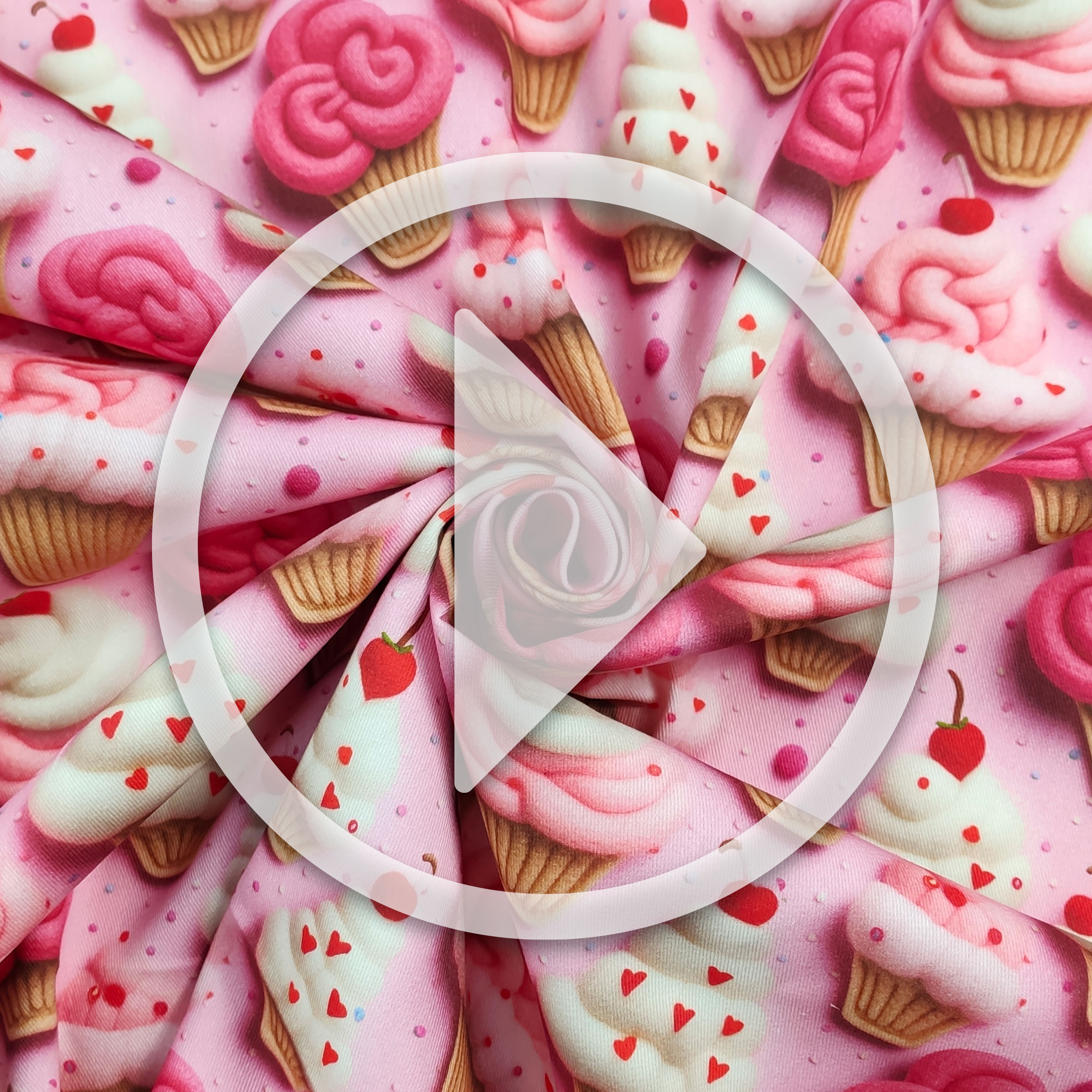 Tessuto Panama di Cotone Muffin e Dolcetti Image