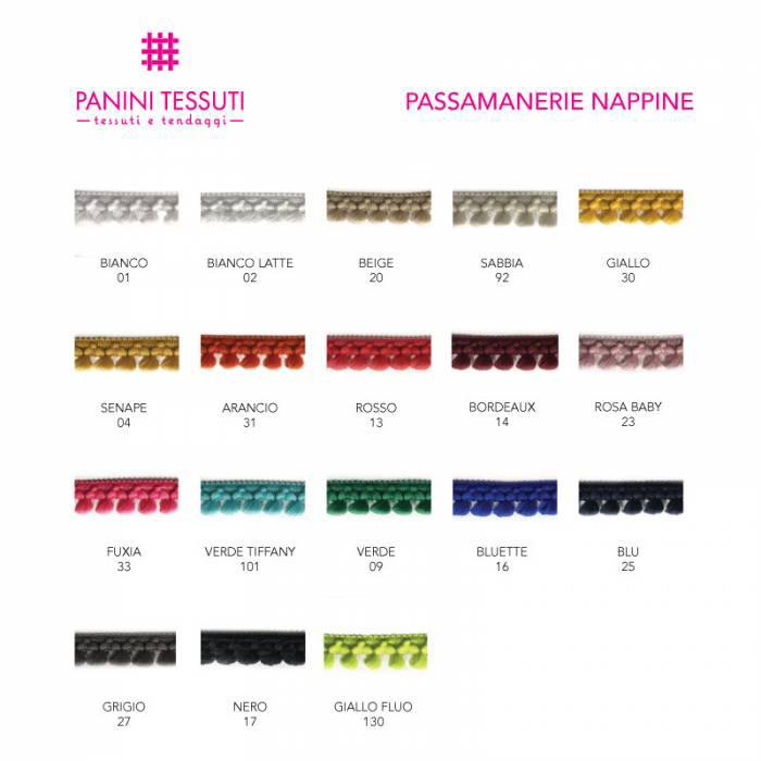 Passamanerie nappine cartella colore magento