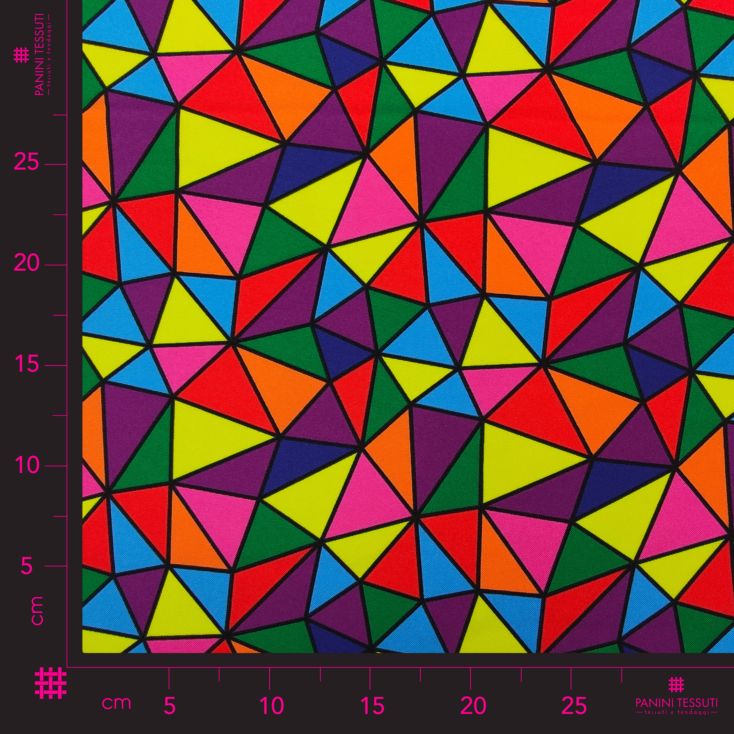 Tessuto Carnevale Geometrie Multicolori