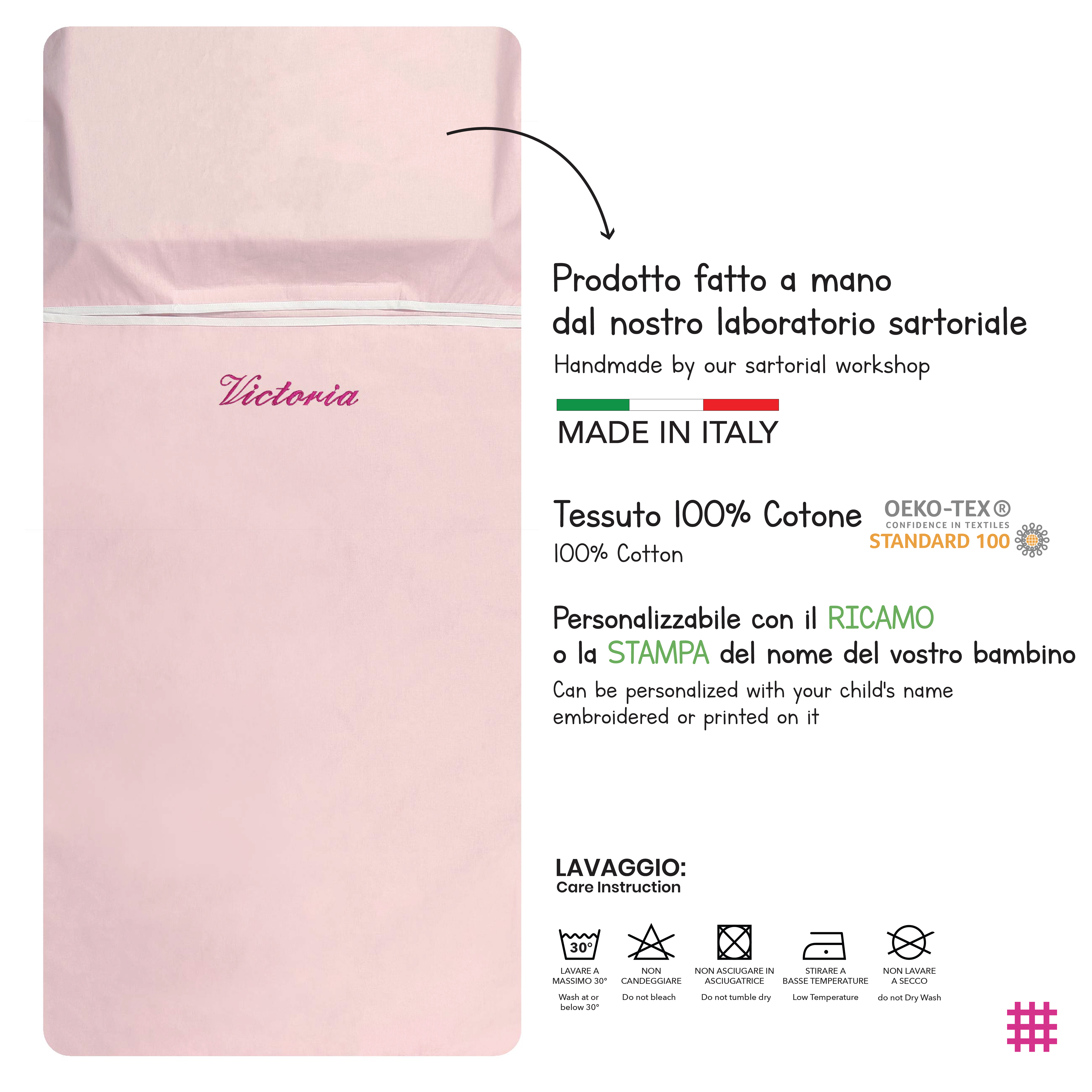Sacco Nanna Estivo Tinta Unita Rosa Image