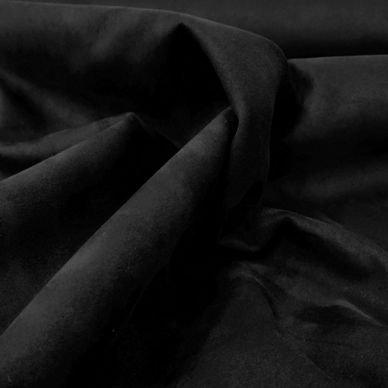 Ritaglio Tessuto Antimacchia Soffice Nero 220x140 cm Image
