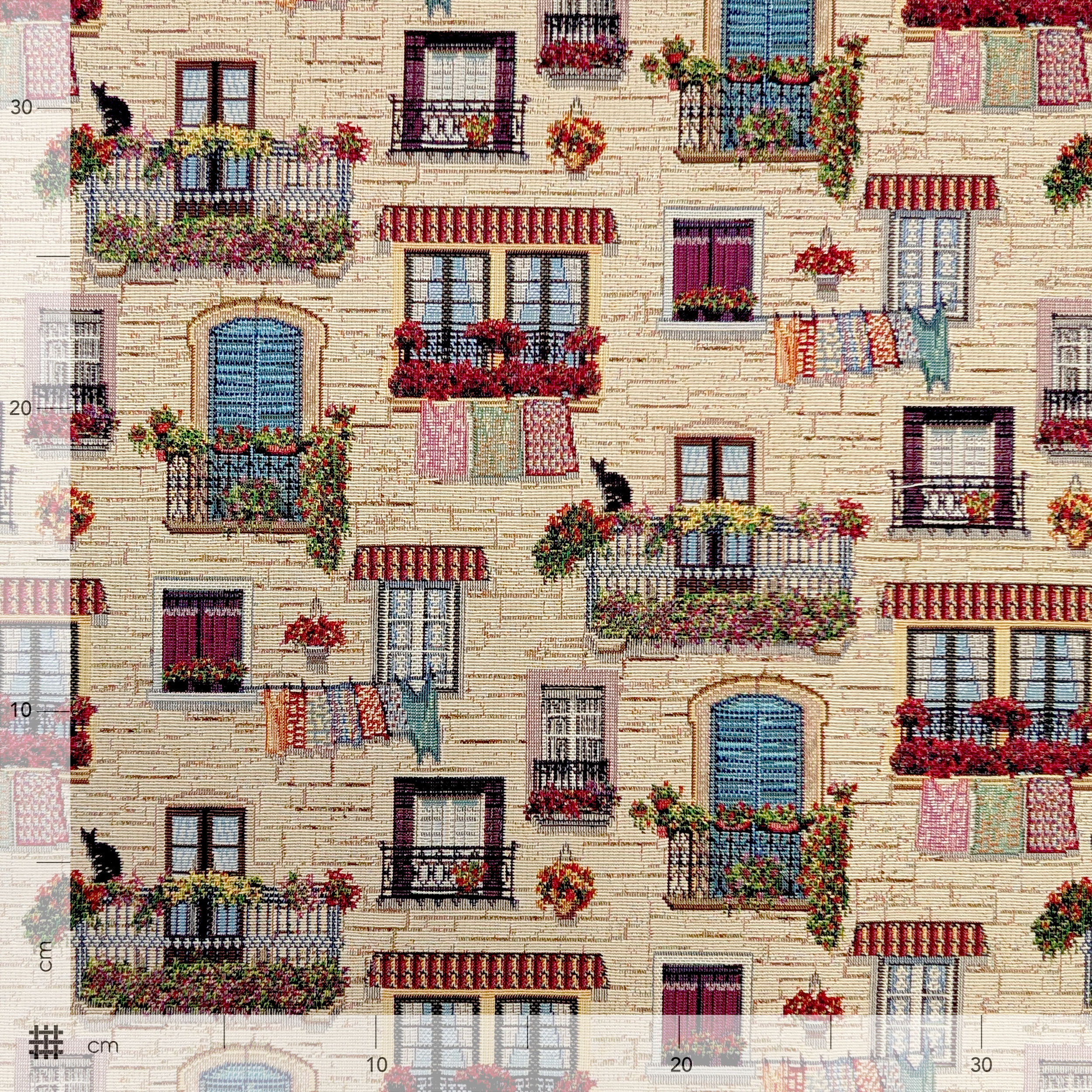 Ritaglio Tessuto Gobelin Fantasia Parisienne 100x140 cm Image