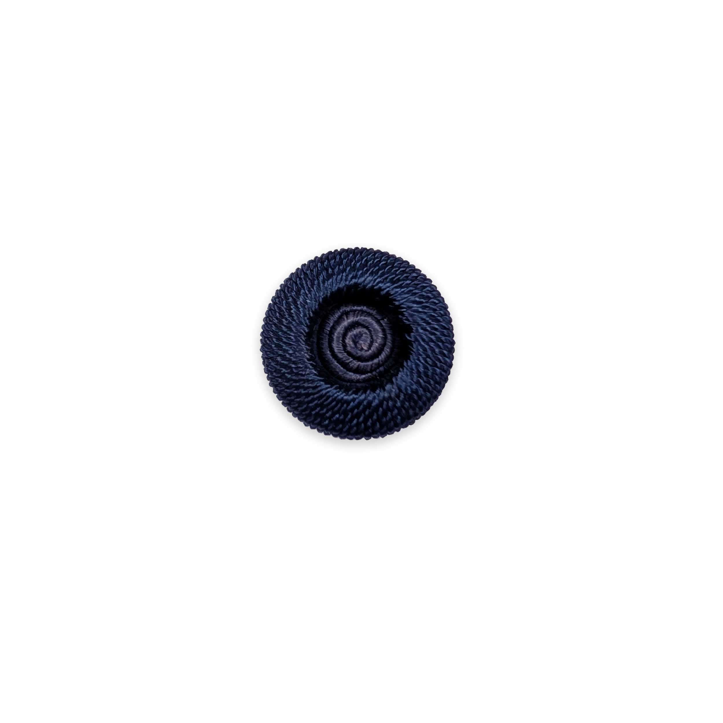 Bottone in Plastica Spirale di Fili Blu Scuro Image