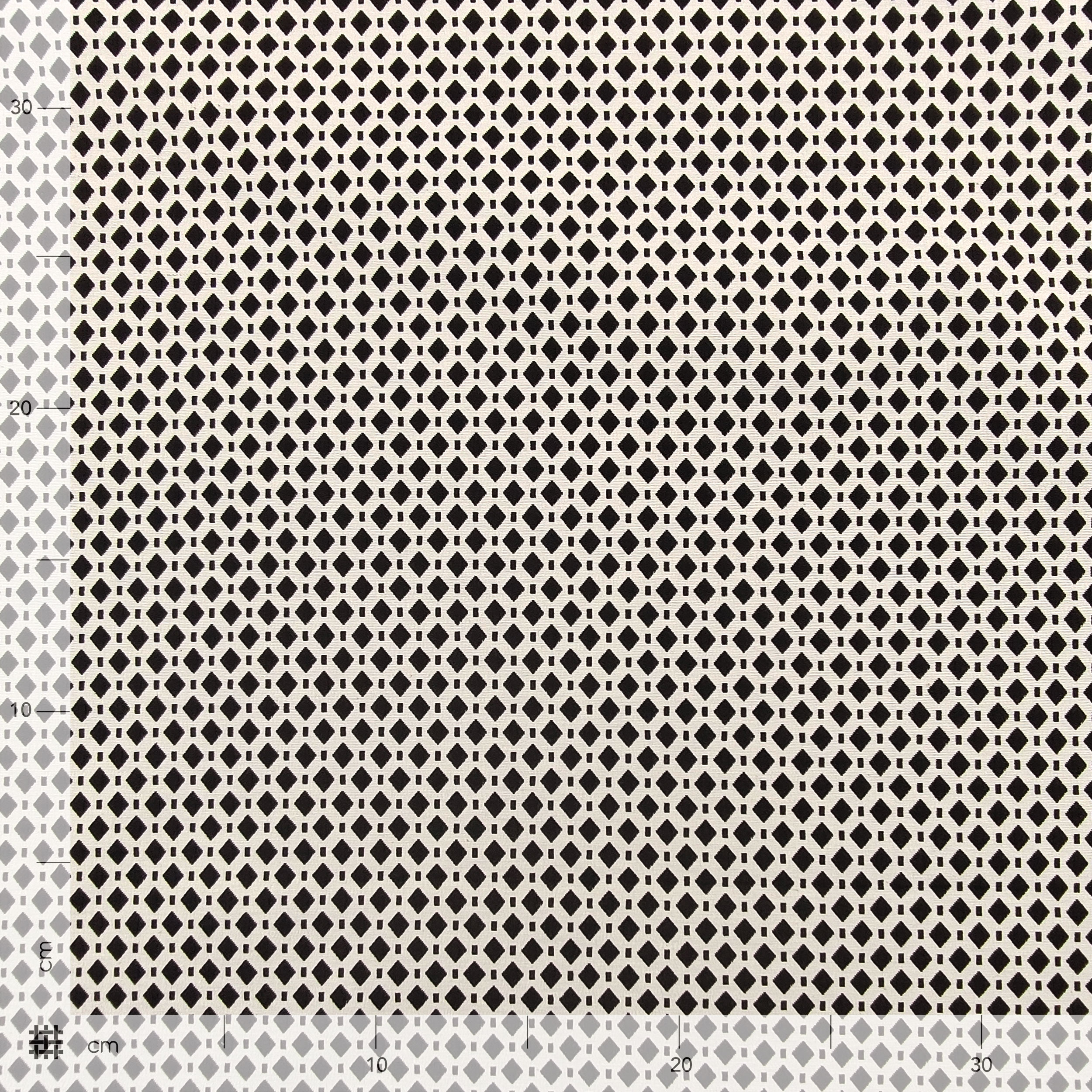 Tessuto Moda Rombi Nero Elasticizzato