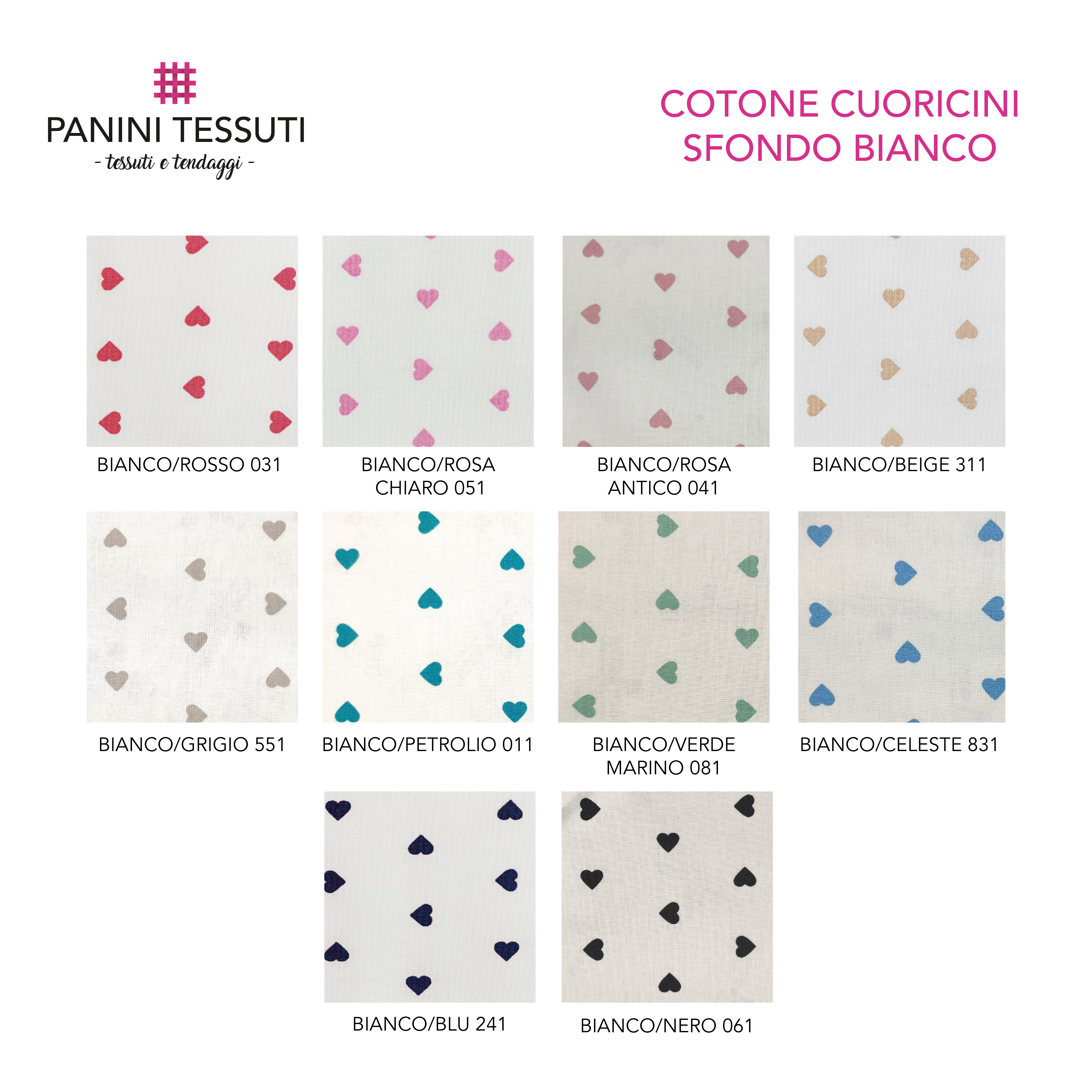 Tabella Colore Cuoricini sfondo bianco