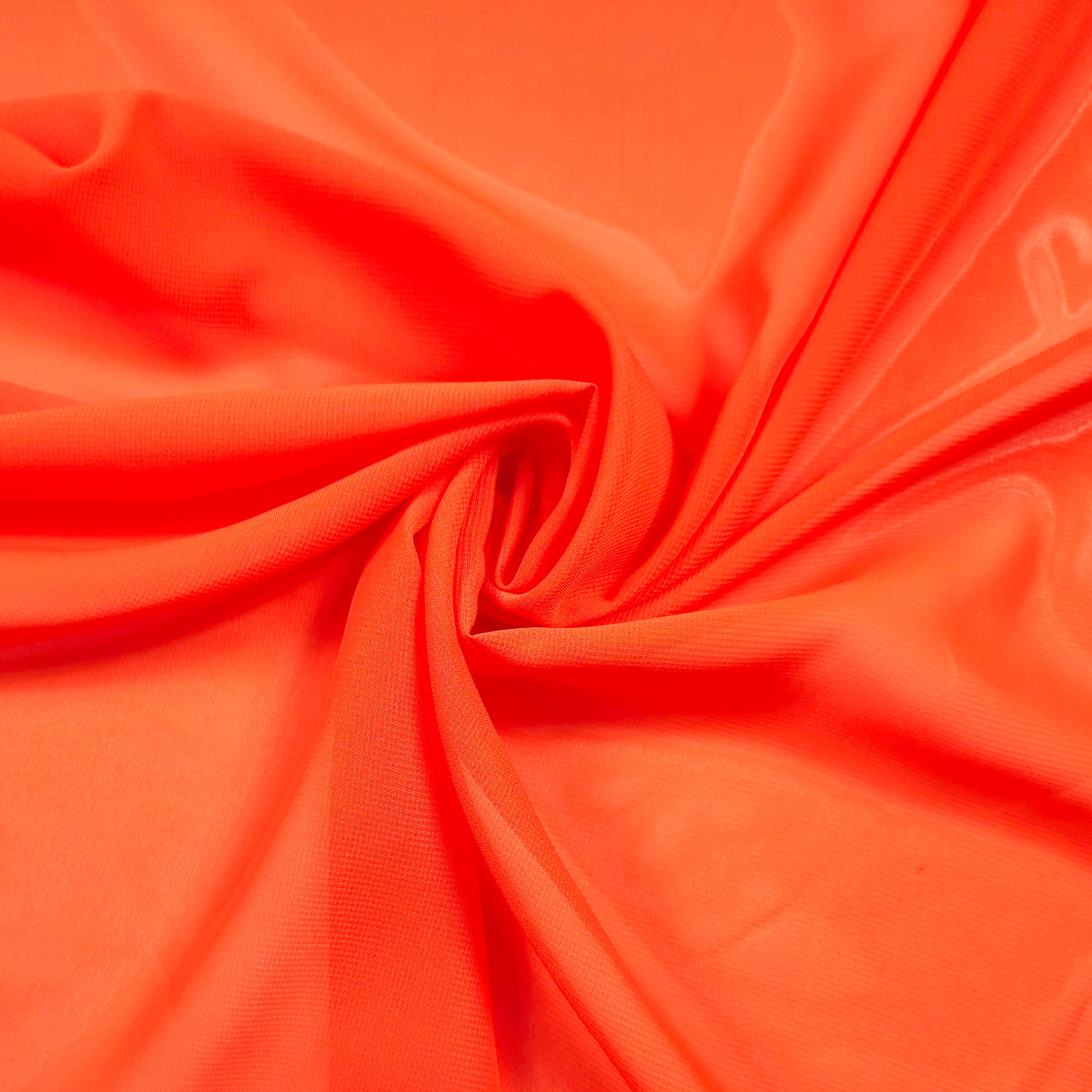 tessuto per abbigliamento chiffon arancio fluo