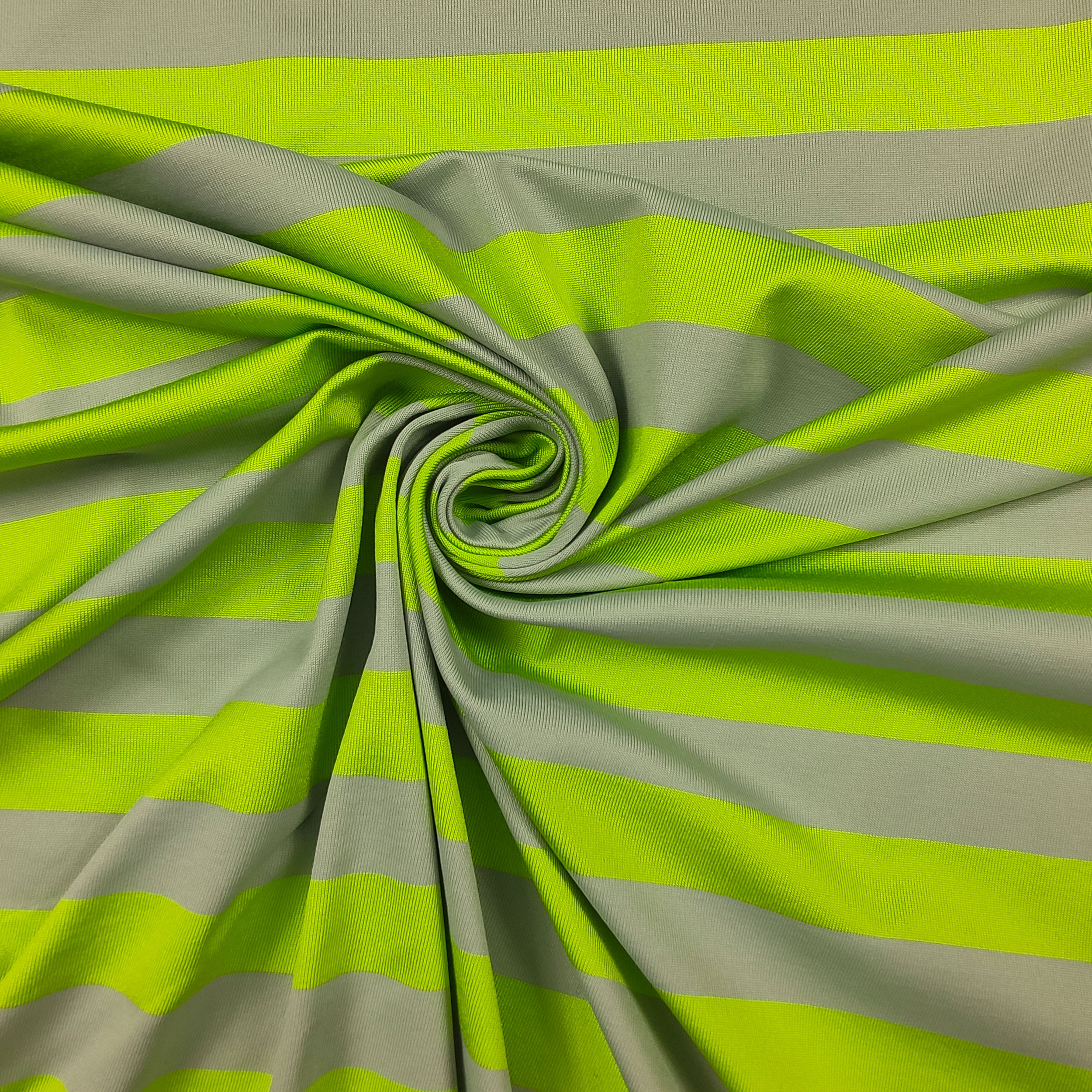 maglina elastica righe verde fluo e grigio